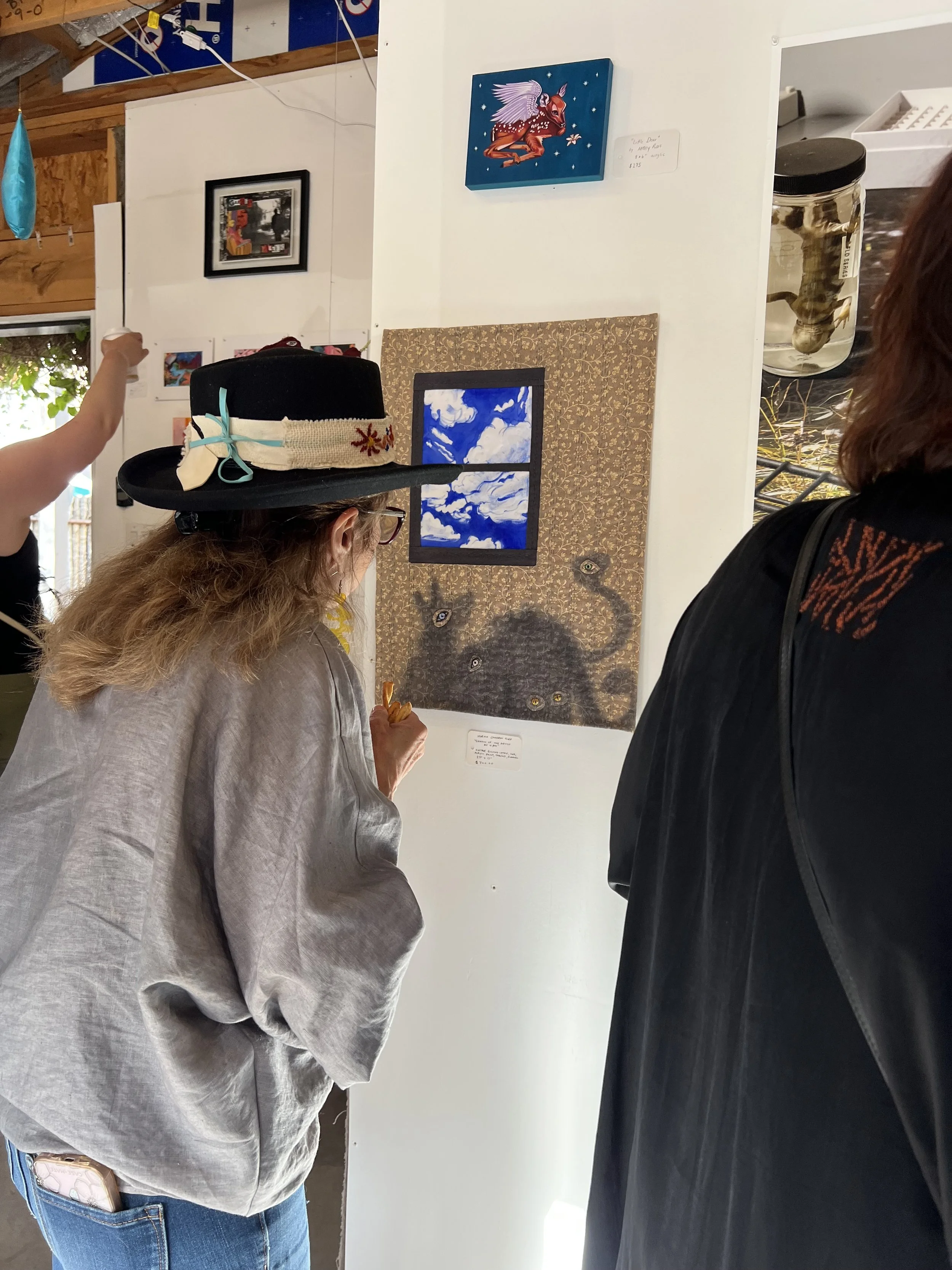 Hanging in "Freaks of Nature and Imaginary Strangers, Garage Gallery, Santa Fe