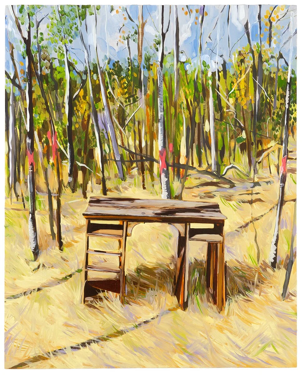 Wood Remembers, 2024 - oil on panel - 20"x16"
