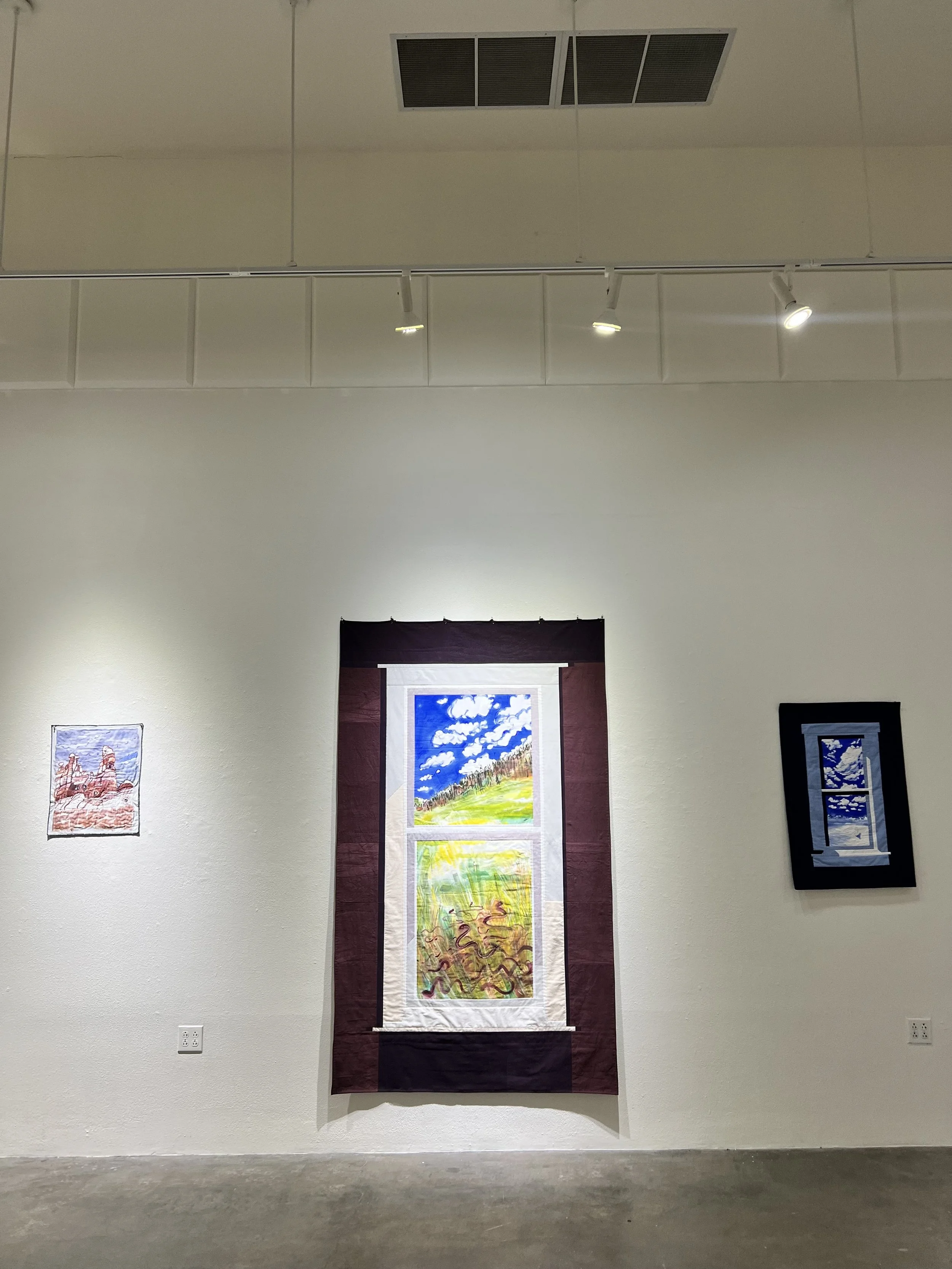Photographed in progress hanging at Santa Fe Art Institute (Art Critique Circle)