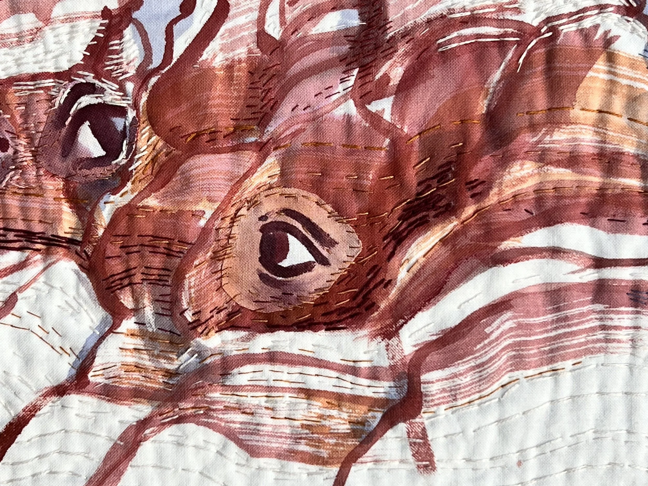 Detail of embroidered texture