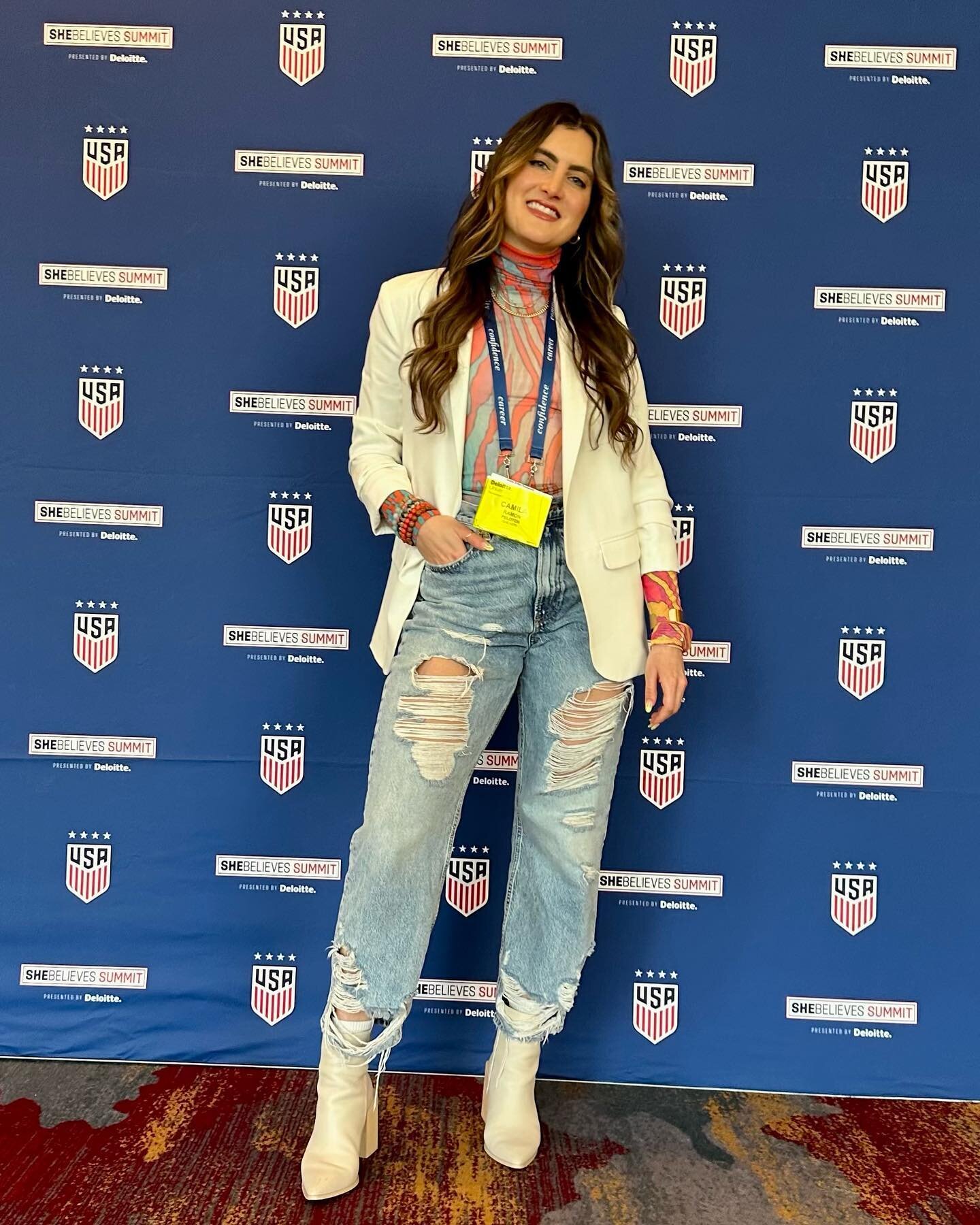 Beyond inspired by this weekend&rsquo;s summit adventure in Dallas!!! A big thanks to team @att! // The SheBelieves Summit is presented by @uswnt + @deloitte and aims to help provide young women attendees with the tools needed to secure jobs in their