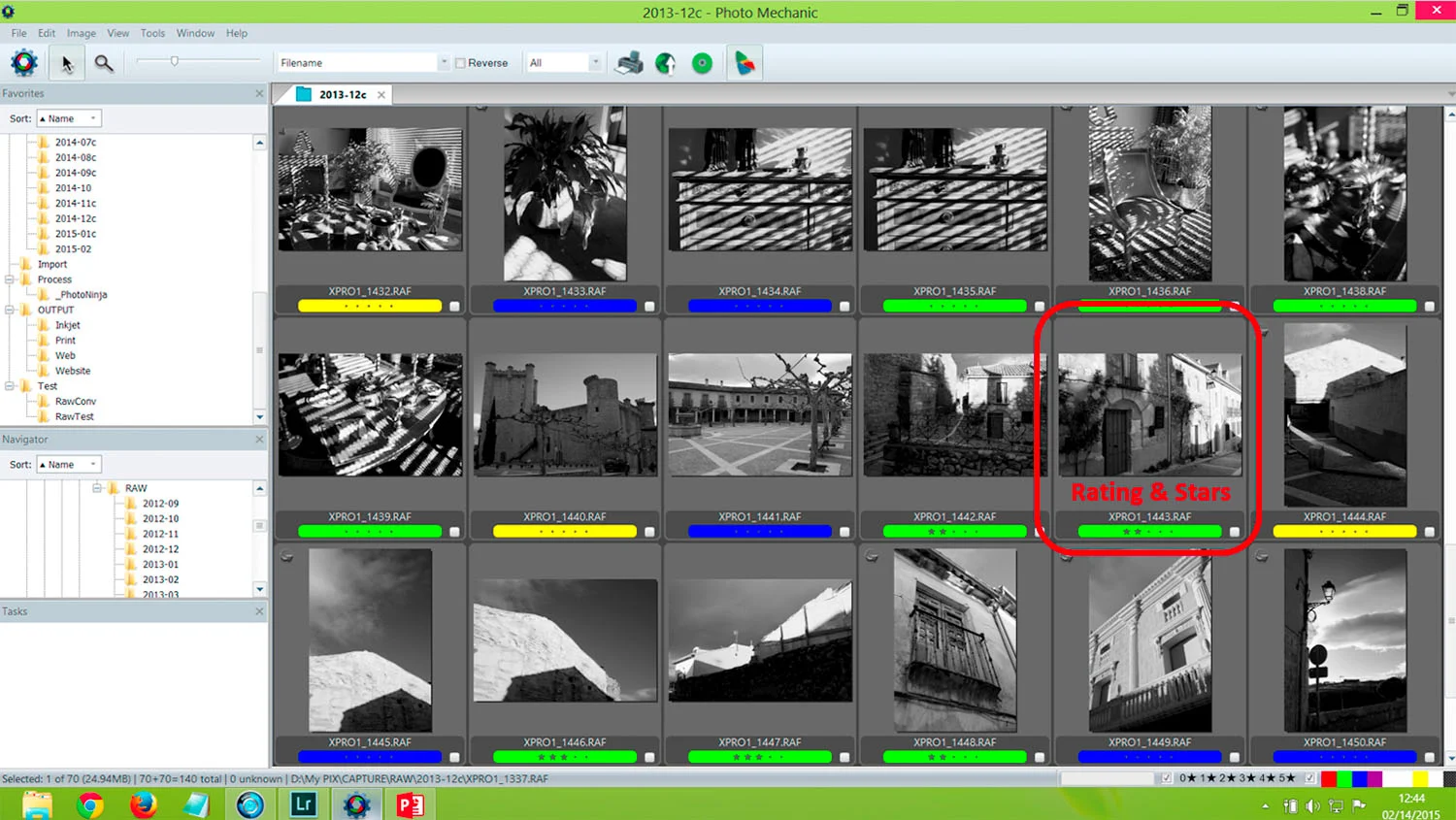 Sort, Rate and add © in Photo Mechanic ...