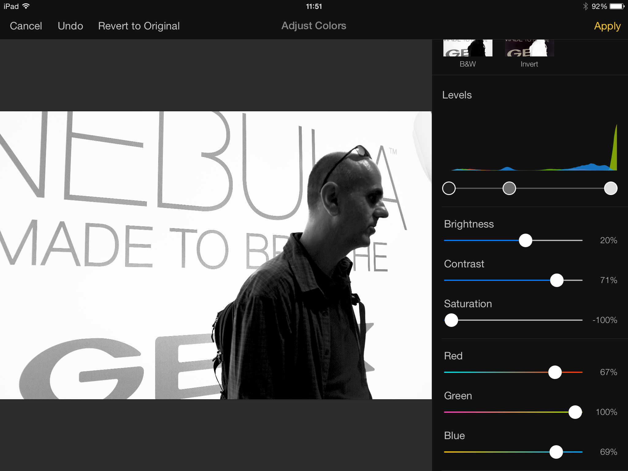 Adjust sliders to your liking ...