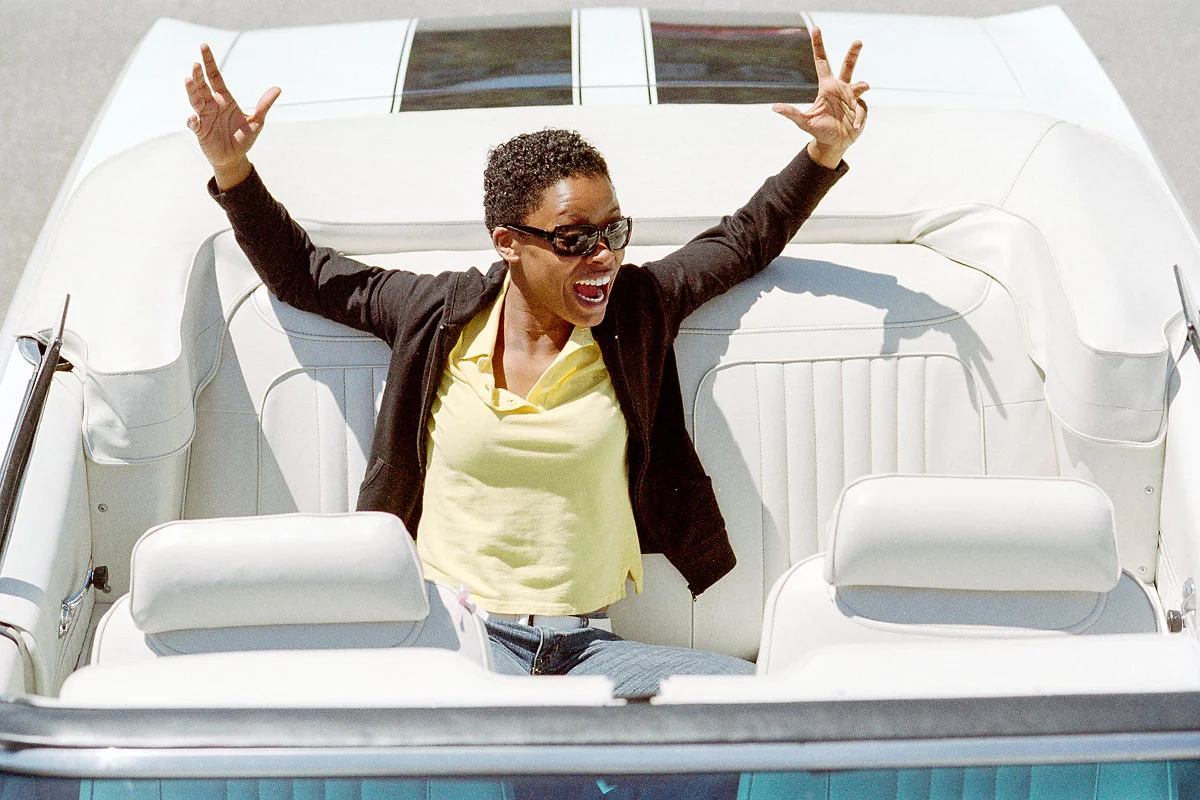 Woman in convertible, Toronto, Canada