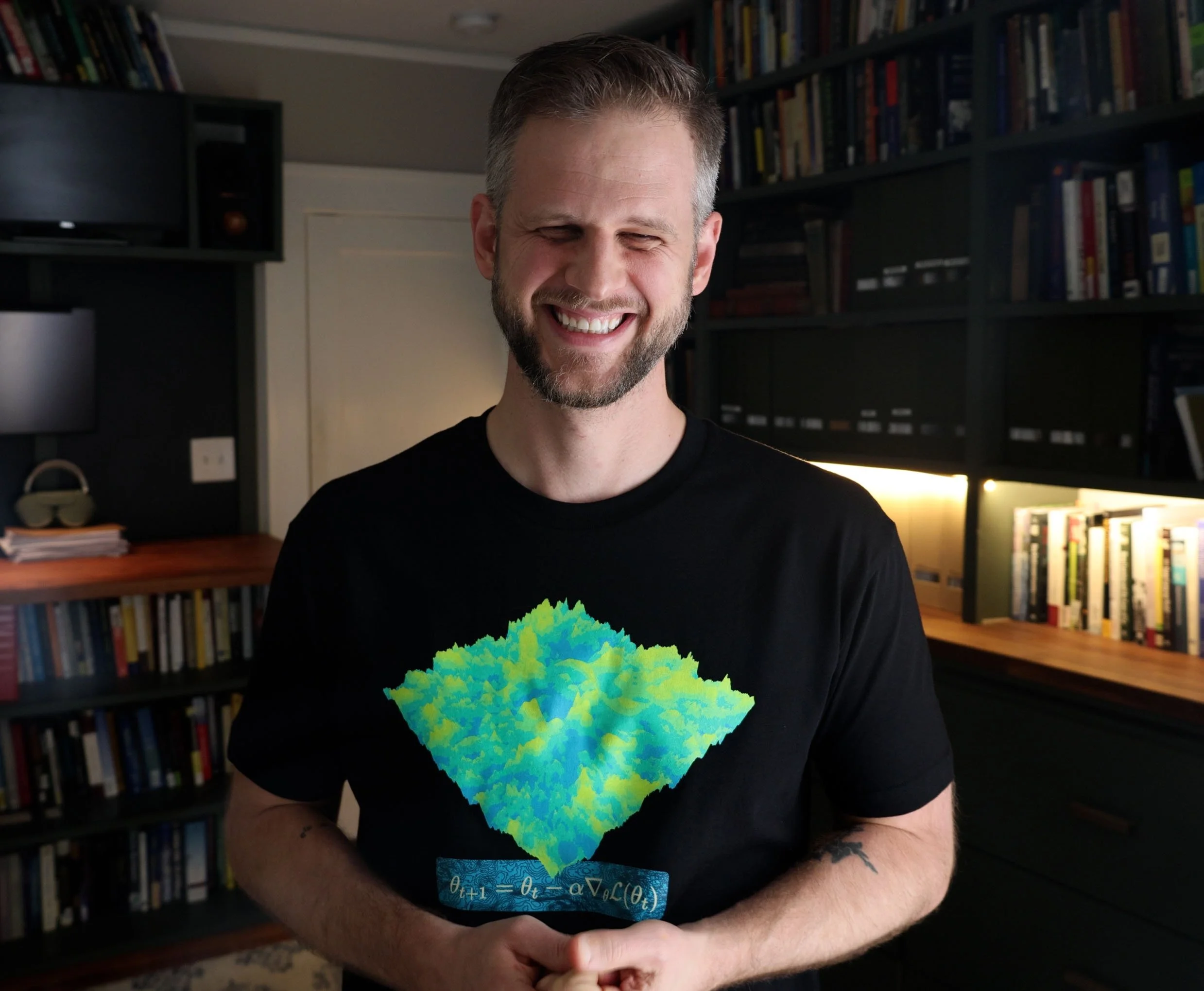 Stephen in loss landscape shirt.jpg