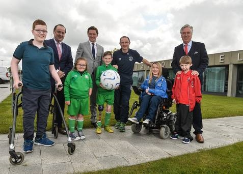 Republic of Ireland manager Martin O'Neill with FAI Chief Executive John Delaney and from left during the Tetrarch FAI Sponsor Photocall in the FAI, National Sports Campus, Abbotstown, Dublin. Photo by David Maher/Sportsfile