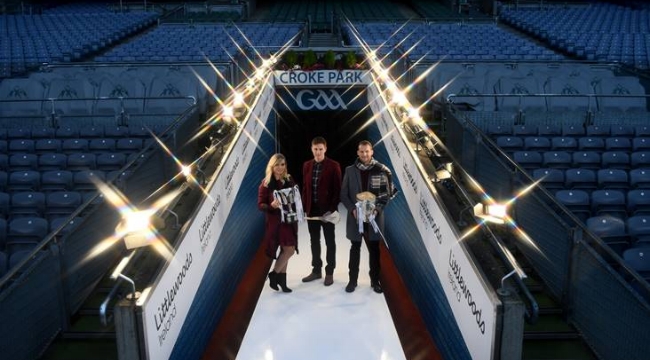 Anna Geary, Austin Gleeson and Jackie Tyrrell at Croke Park