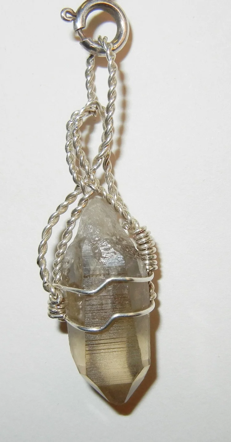 Raw Smoky/Citrine w/ Sterling Silver