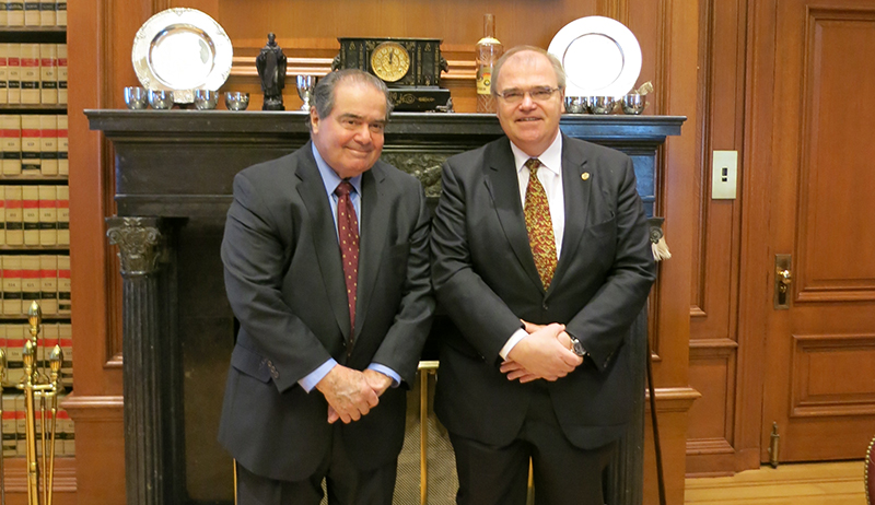 Minister Brandstetter with Justice of the Supreme Court, Antonin Scalia