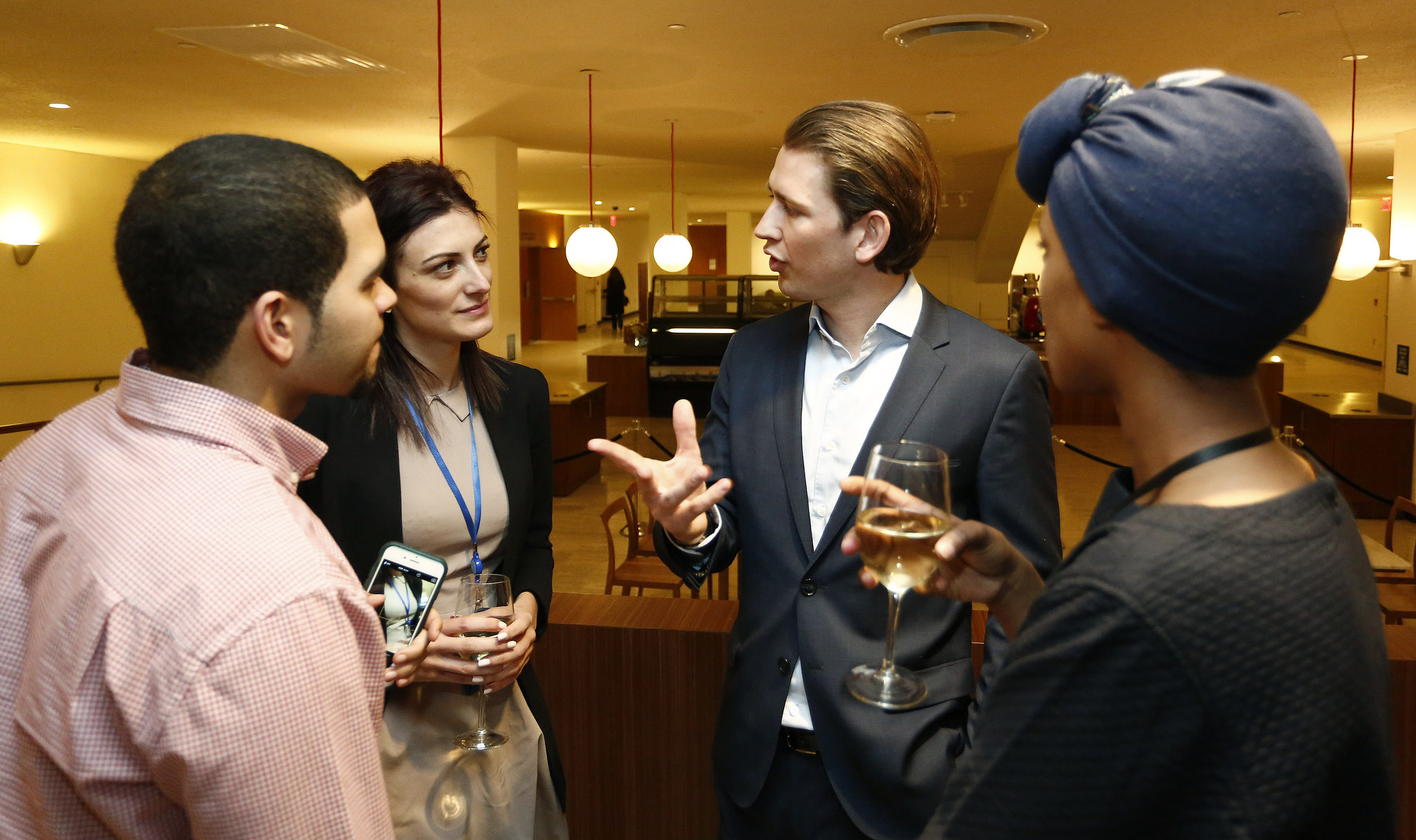 Austrian Foreign Minister Sebastian Kurz at the reopening of Cafe Vienna at the United Nations. Photo: Dragan Tatic.