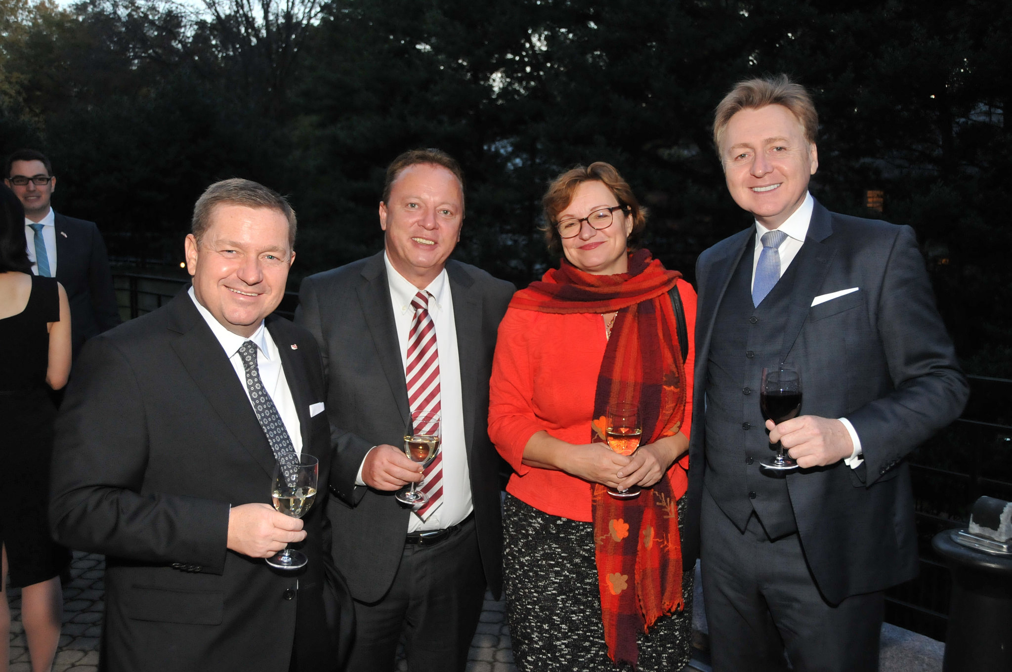 From left: Werner Amon, Hannes Weninger, Ambassador Brigitte Brenner, Andreas Karlsböck.