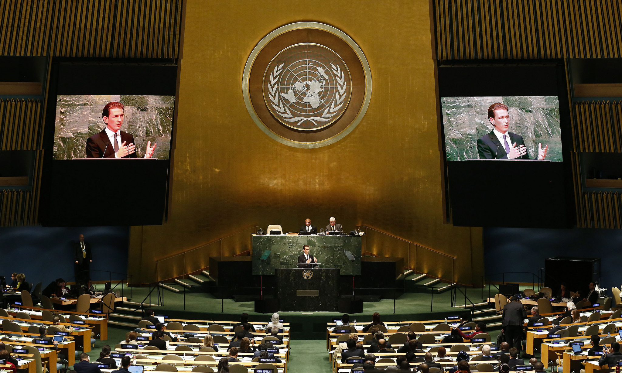 Foreign Minister Sebastian Kurz at the UNGA. Photo: Dragan Tatic