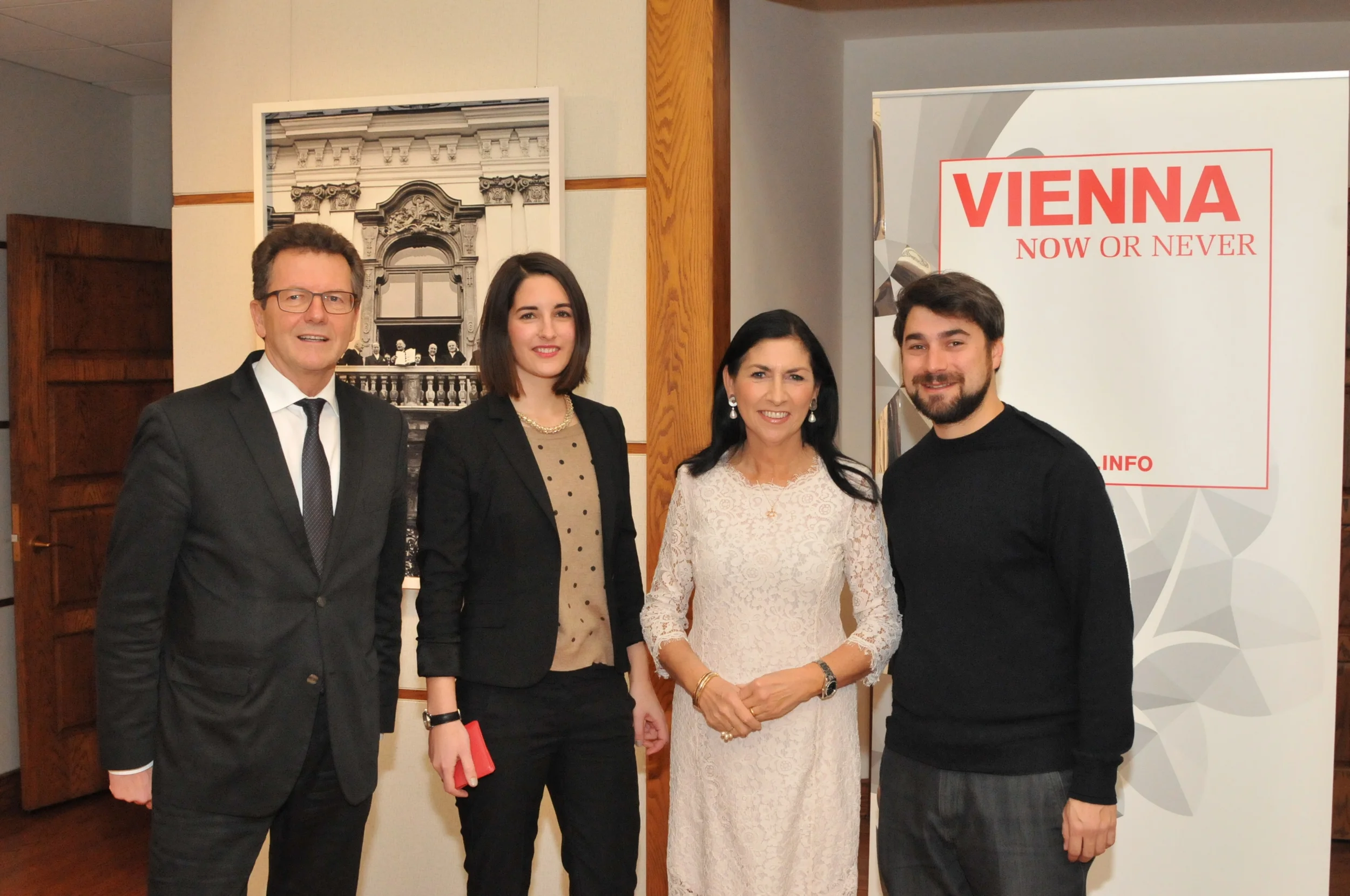 Amb. Wolfgang Waldner, Helena Hartlauer (Vienna.info), Danielle Spera, Andrew Mezvinsky