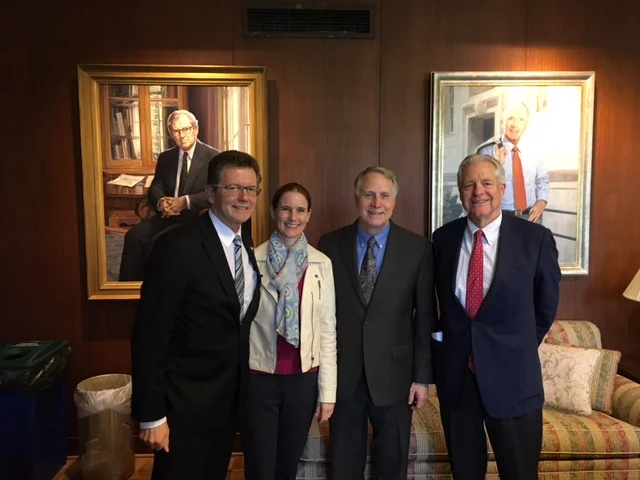 Ambassador Waldner with Emory University President James W. Wagner and Consul Ferdinand Seefried. 
