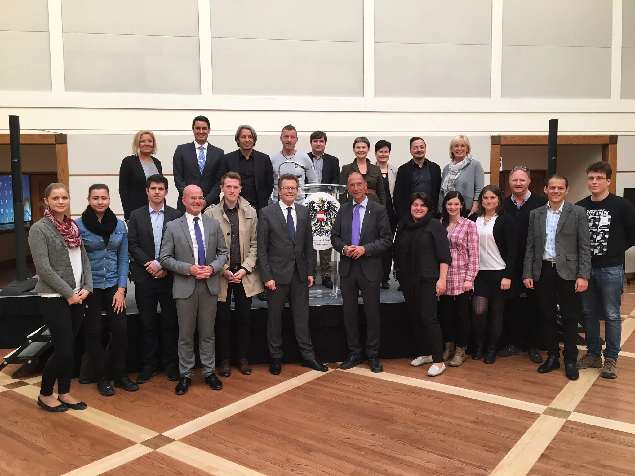 Ambassador Wolfgang Waldner welcomes students and faculty from Danube University Krems. Photo: Embassy of Austria