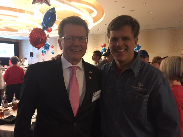 Ambassador Wolfgang Waldner with Timothy P. Shriver, Chairman of Special Olympics and son of Special Olympics founder Eunice Kennedy Shriver