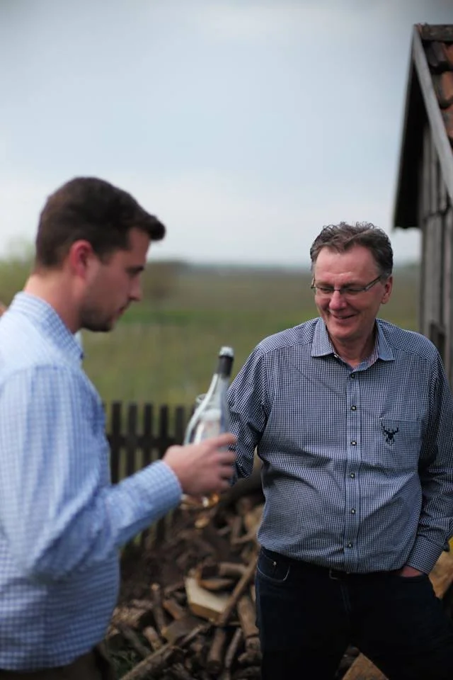 Sommelier Klaus Wittauer, right, with winemaker Paul Direder from Wagram, Lower Austria
