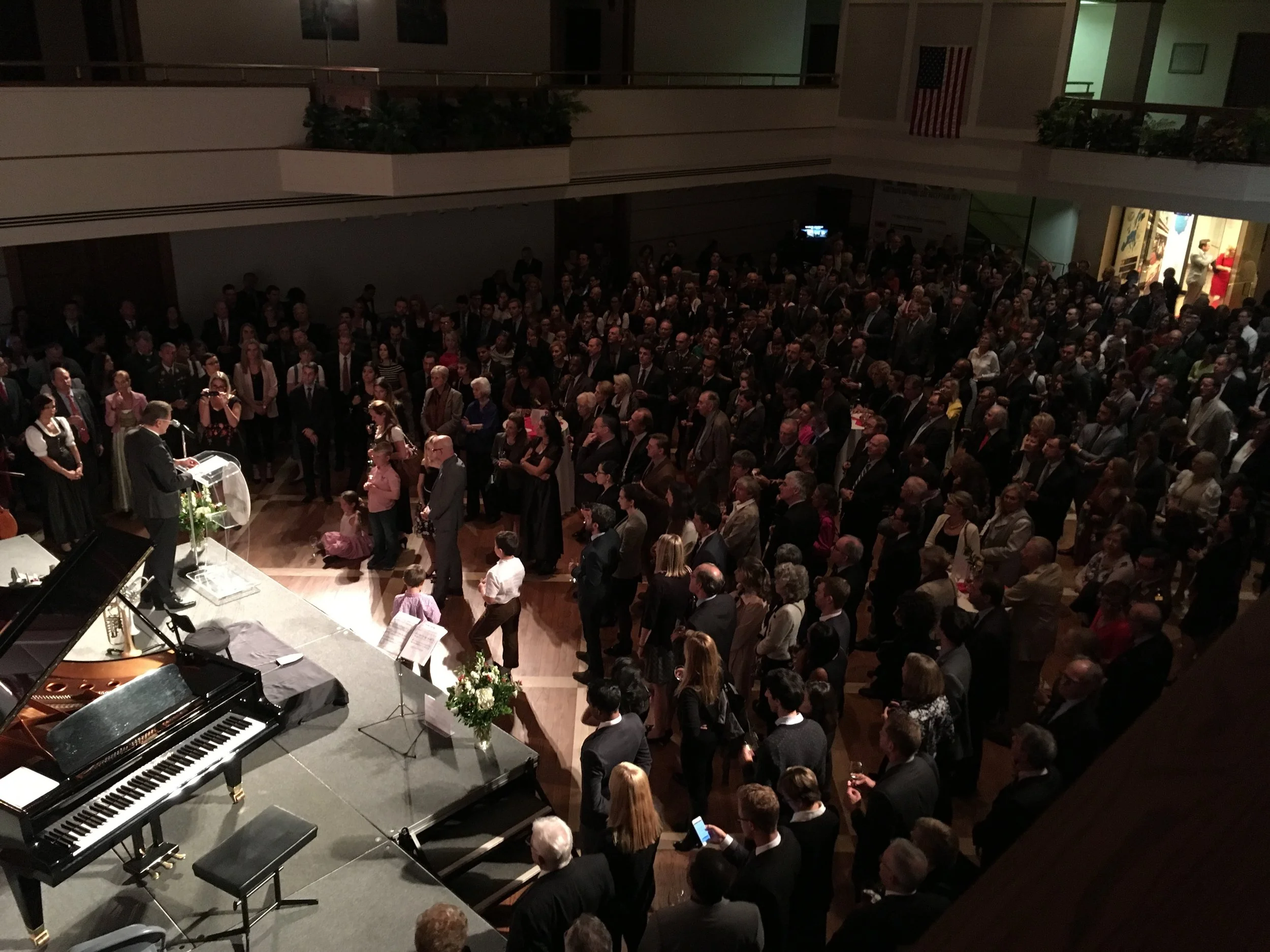  Ambassador Wolfgang Waldner welcomes the guests at the Austrian National Day Reception on October 25, 2017 