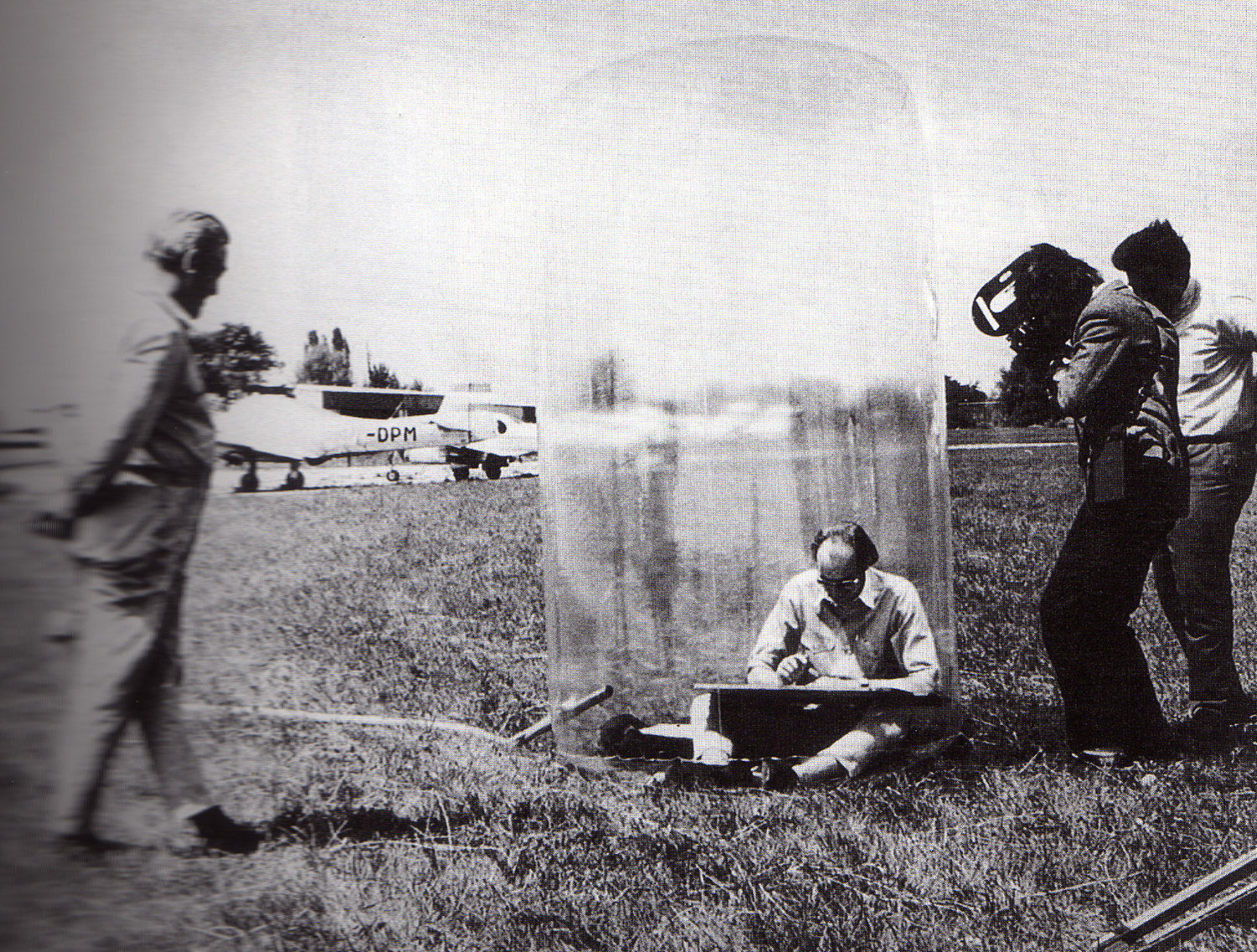 Hans Hollein, mobile office, performance, 1969. Lilli Hollein