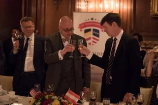 Ambassador Wolfgang Waldner, Professor Botstein, Terence Klein (Administrator, Botstiber Foundation)