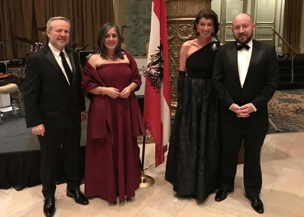 from left: Peter Sedlmayer (Austrian Trade Commissioner), Maria Vassilakou (Vice Mayor of the City of Vienna), Susanne Fischer-Sedlmayer, Bernd Matouschek