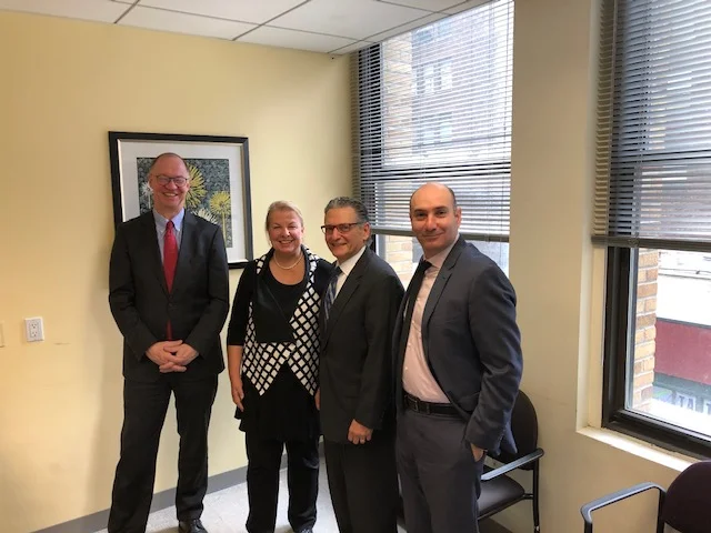 form left: Austrian Consul General Helmut Boeck, Minister Beate Hartinger-Klein, Stuart C. Kaplan (CEO of Selfhelp) and Hanan Simhon (Vice President of Holocaust Survivor Services at Selfhelp)