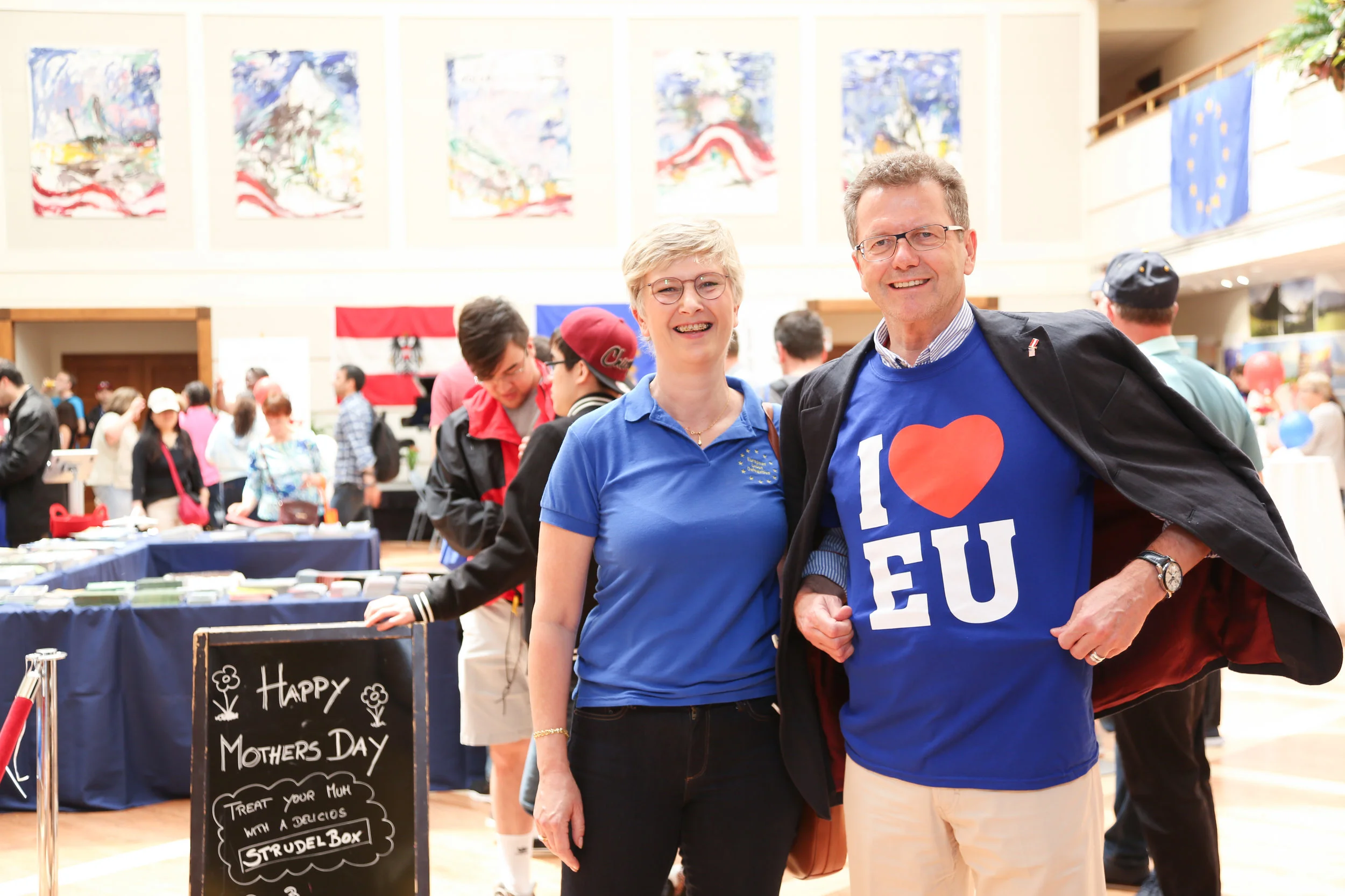 Austrian Ambassador Wolfgang Waldner with Caroline Vicini, Deputy Head of the EU Delegation in the USA