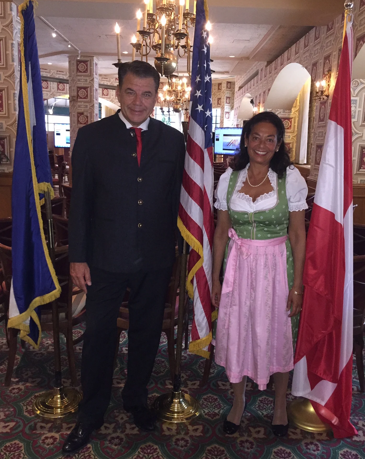 Austrian Honorary Consul Hikmet Ersek with his wife, Austrian Honorary Vice Consul Dr. Nayantara Ghosh-Ersek . Mr. Ersek is President, Chief Executive Officer and Director of The Western Union Company. Ms. Ghosh-Ersek is a management consultant and trainer.