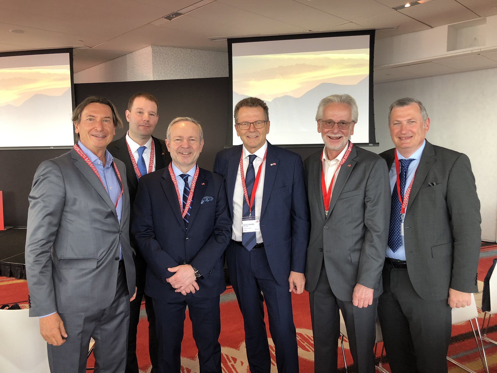 from left: Walter Koren (Austrian Trade Commissioner Los Angeles), Andreas Stauber (Austrian Trade Commissioner Washington, DC), Peter Sedlmayer (Austrian Trade Commissioner Chicago), Ambassador Wolfgang Waldner, Friedrich Steinecker (Austrian Trade Commissioner Mexico City) and Christian Lassnig (Austria Trade Commissioner Toronto) (c) https://twitter.com/WaldnerWolfgang