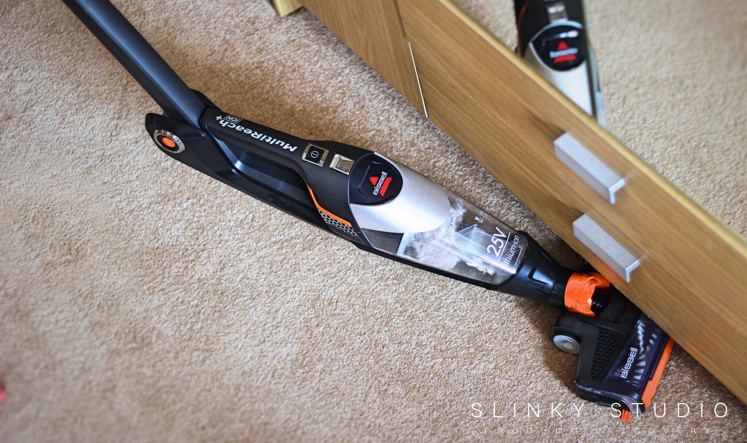 Bissell MultiReach ION+ 2in1 Cordless Vacuum Underneath Wardrobe