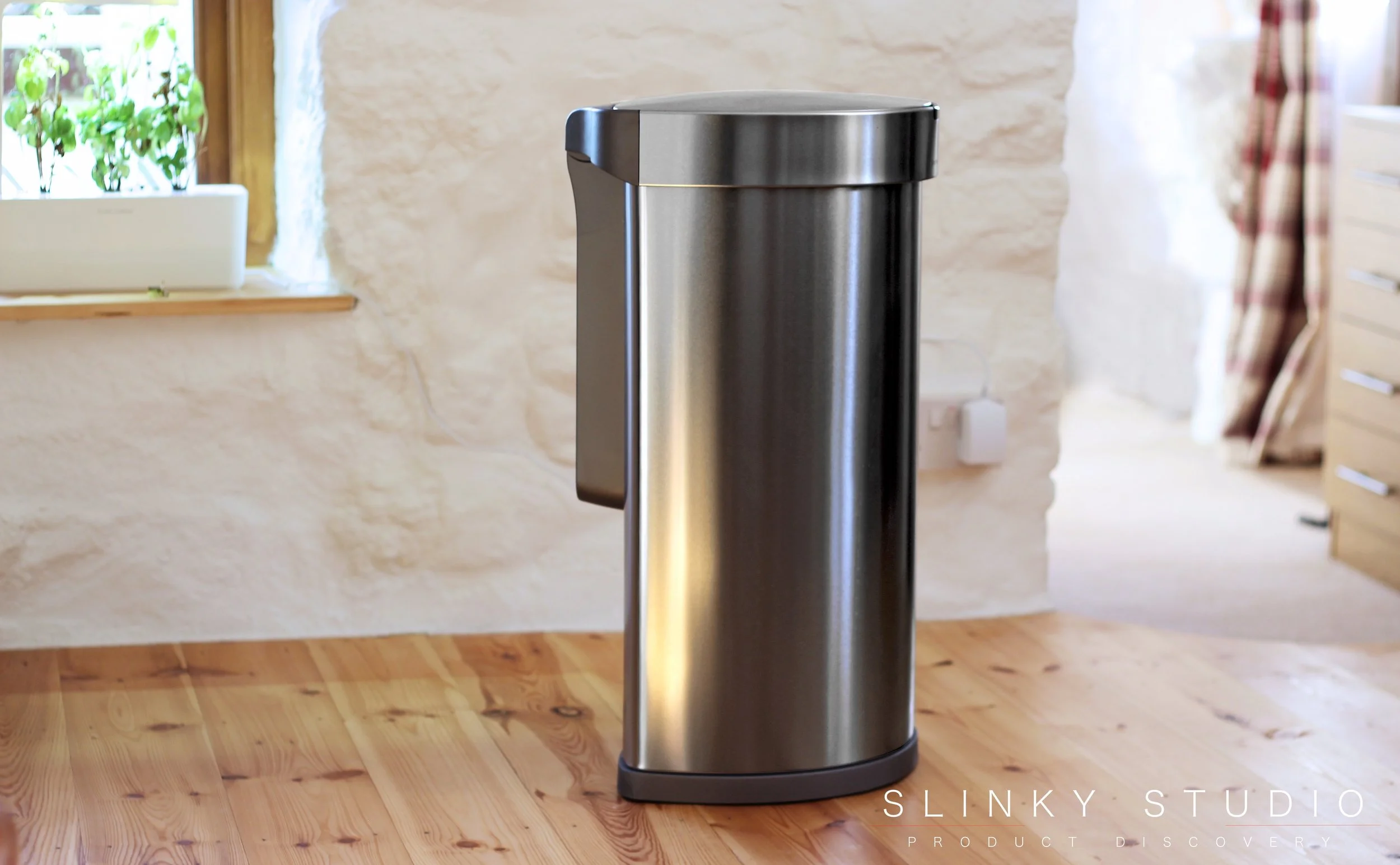 simplehuman 45 litre Semi-Round Sensor Bin Side View.jpg