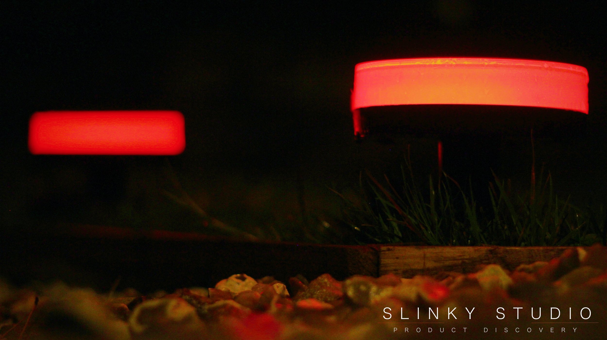 MiPow Playbulb Garden Light Side View at Night.jpg