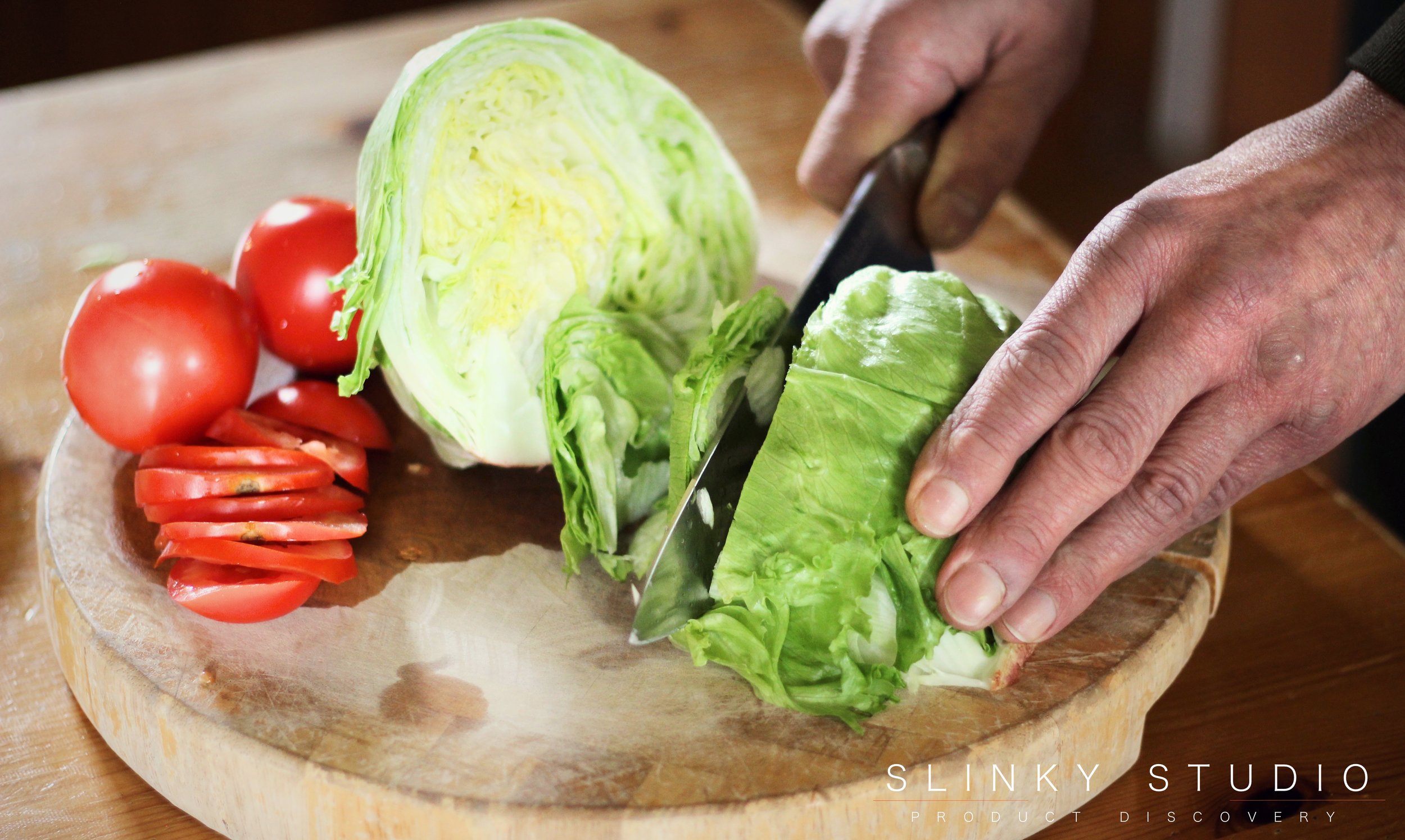 KitchenAid 7pc Professional Series Knife Set 8%22 Chef Lettuce Above View.jpg