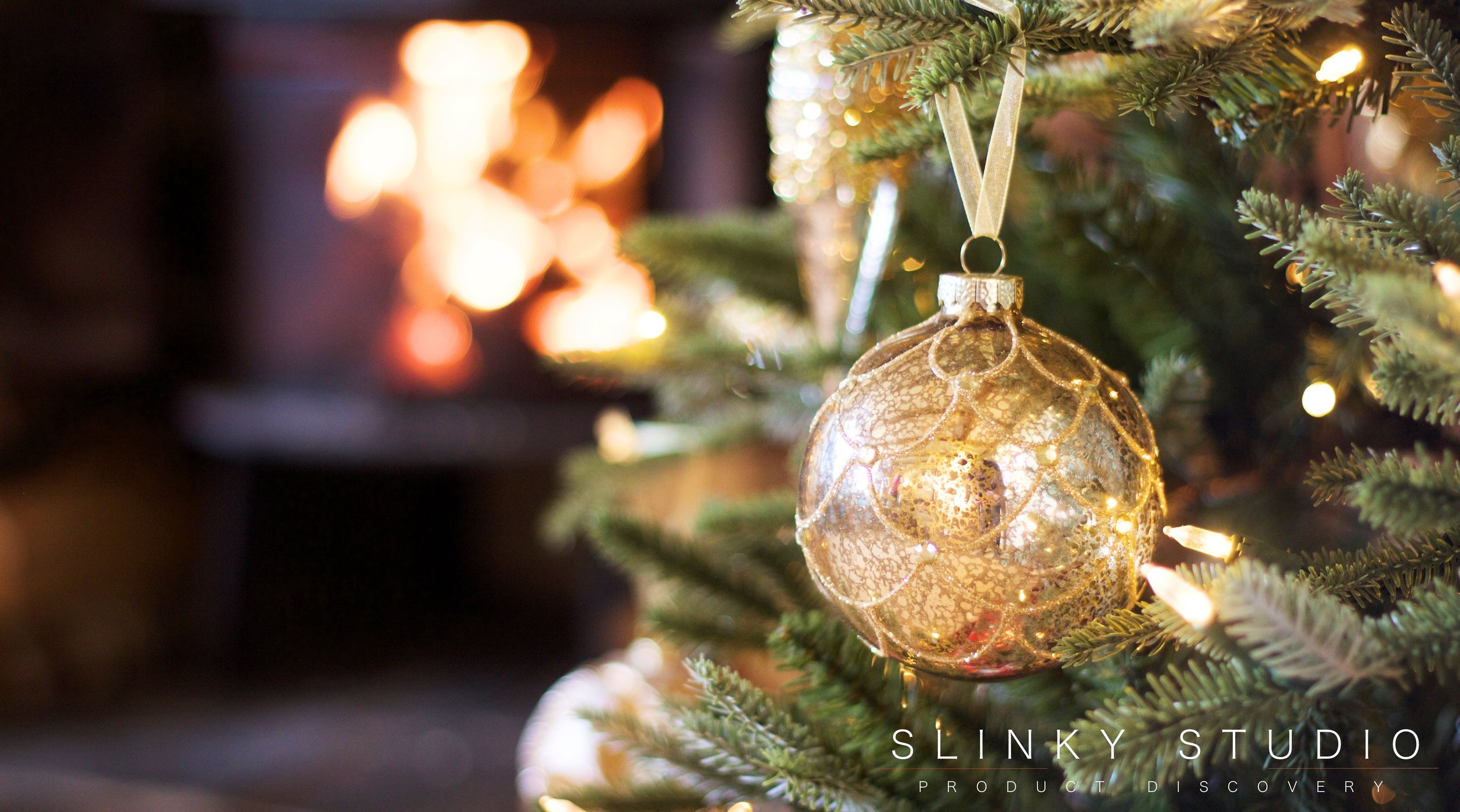 Balsam Hill Fraser Fir Christmas Tree Gold Sphere Glass Ornament Bauble Decoration.jpg