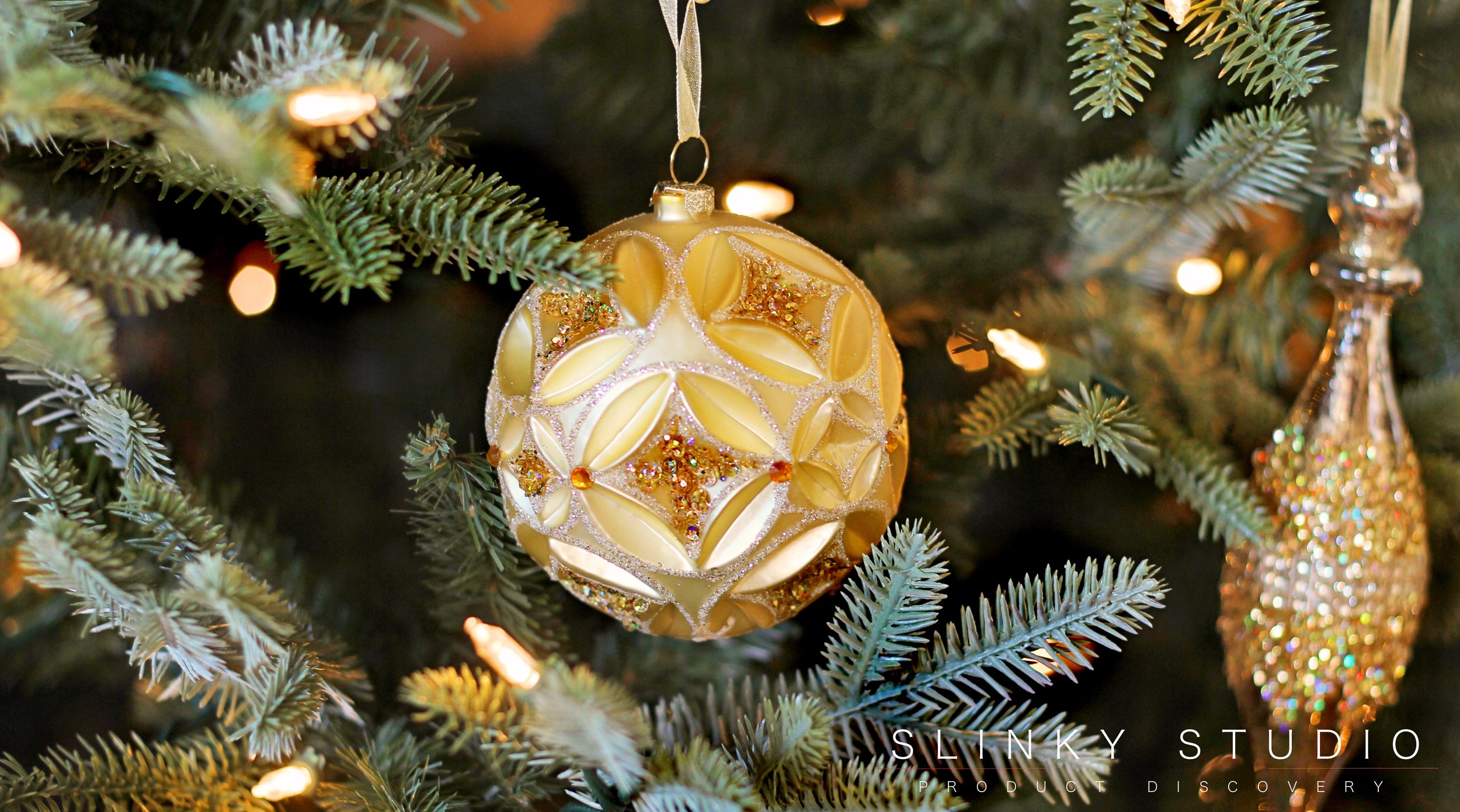 Balsam Hill Fraser Fir Christmas Tree Gold Glass Ornament Decoration.jpg