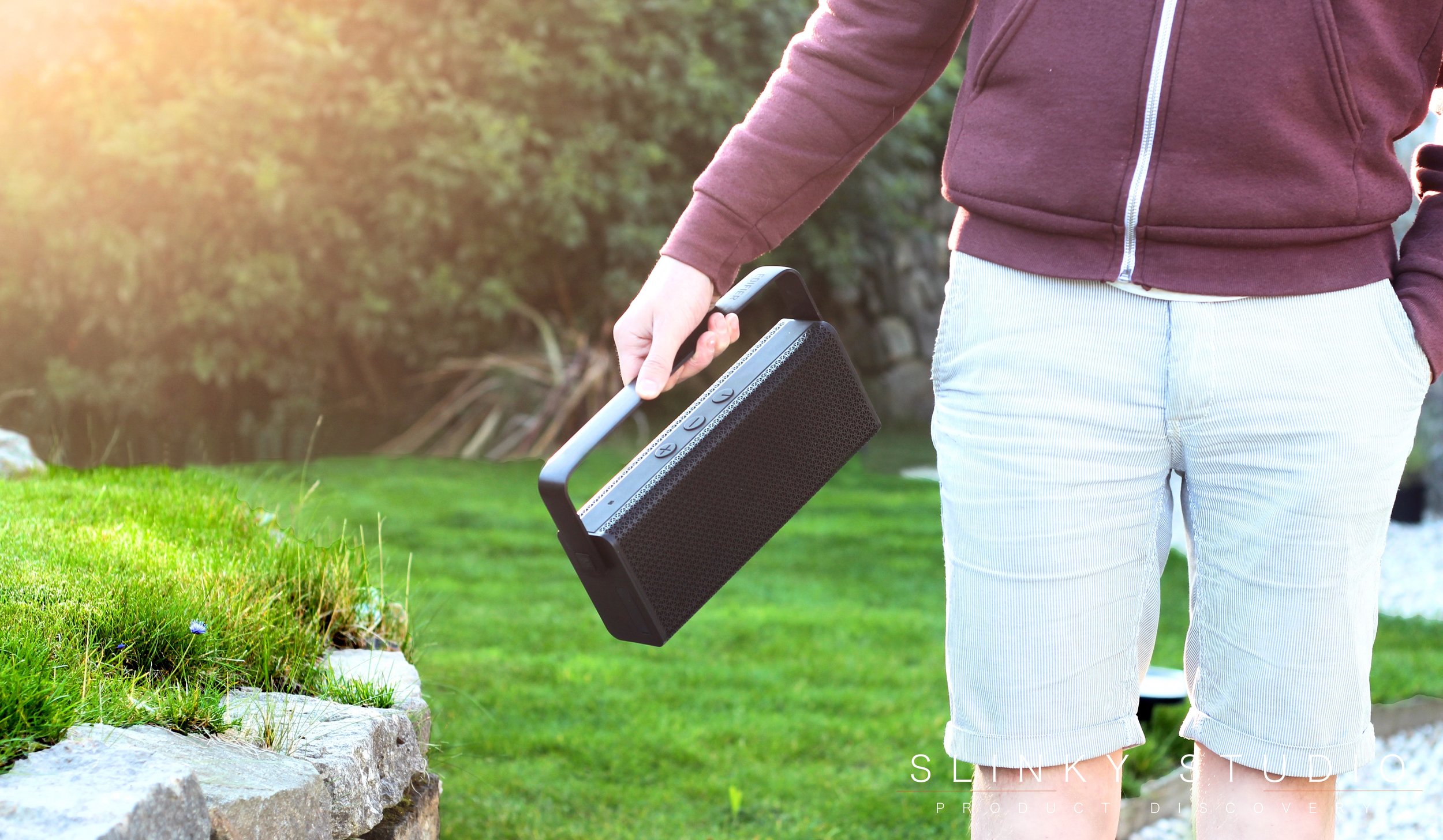 Edifier Rave MP700 Speaker Being Held Outdoors.jpg