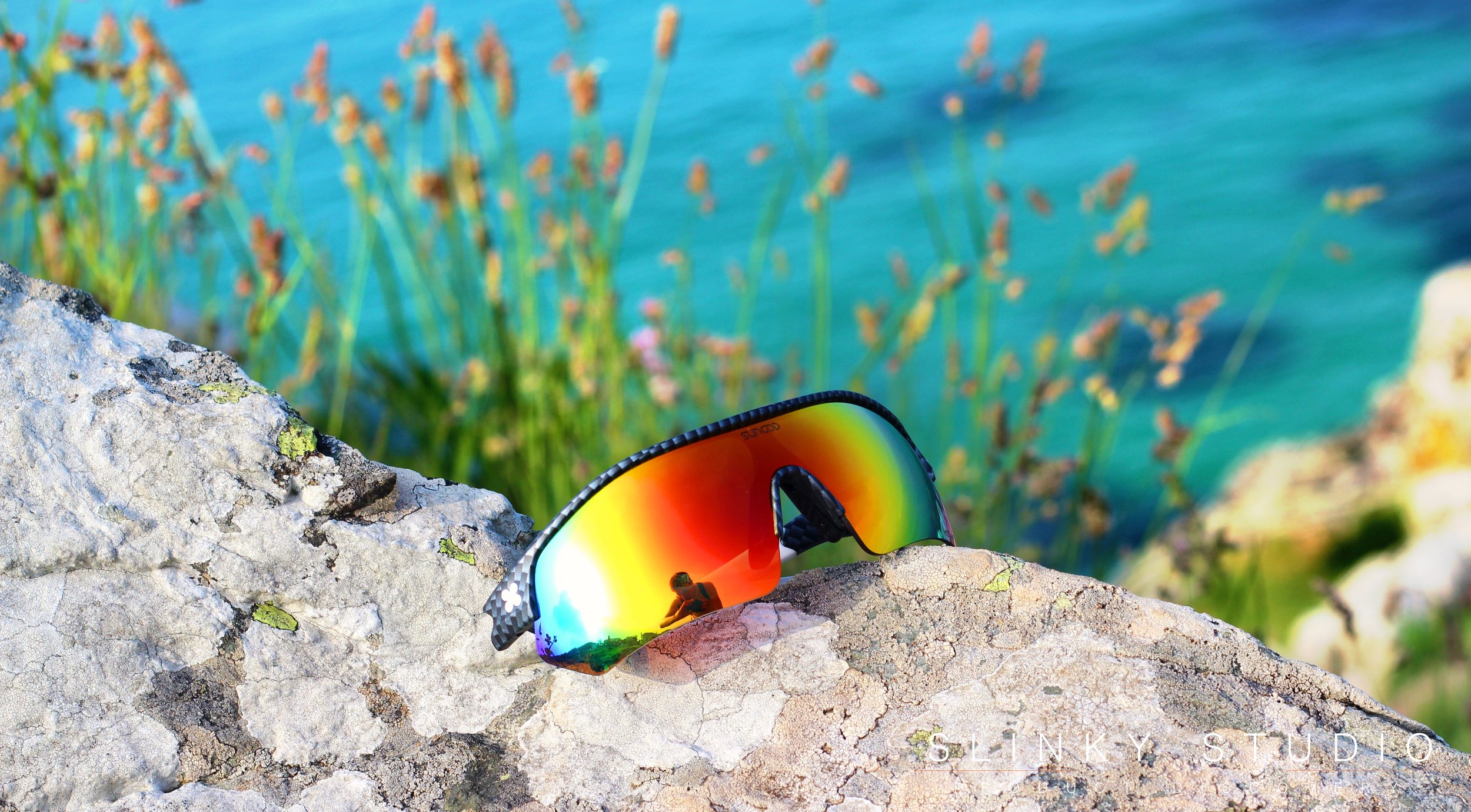 SunGod PaceBreakers Sunglasses Above View Cliff Edge.jpg