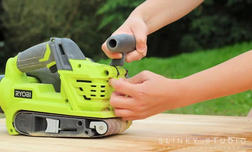 Ryobi ONE Belt Sander Review Smooth Operator Slinky Studio