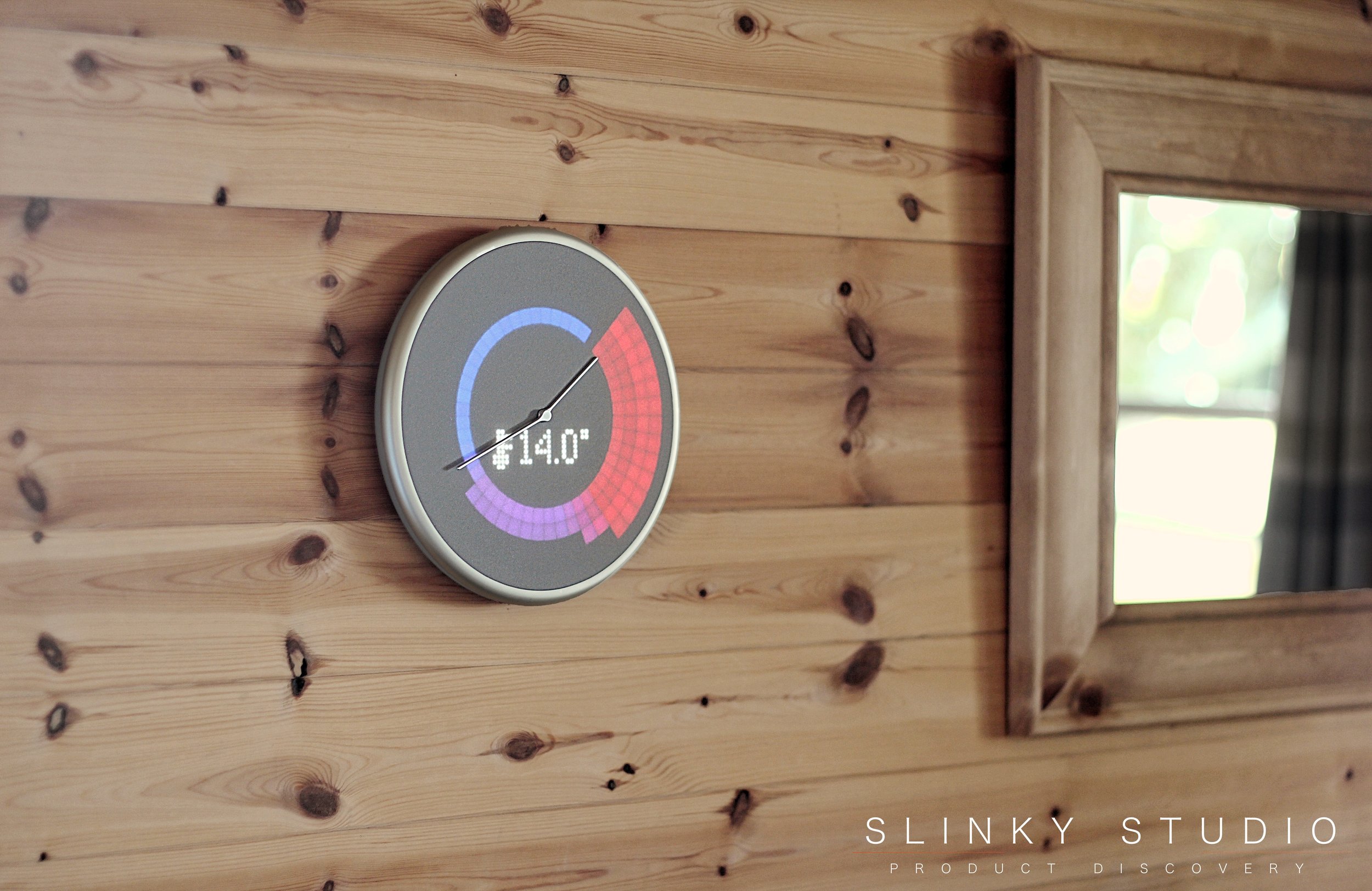 Glance Clock Hanging on Wooden Wall Weather.jpg