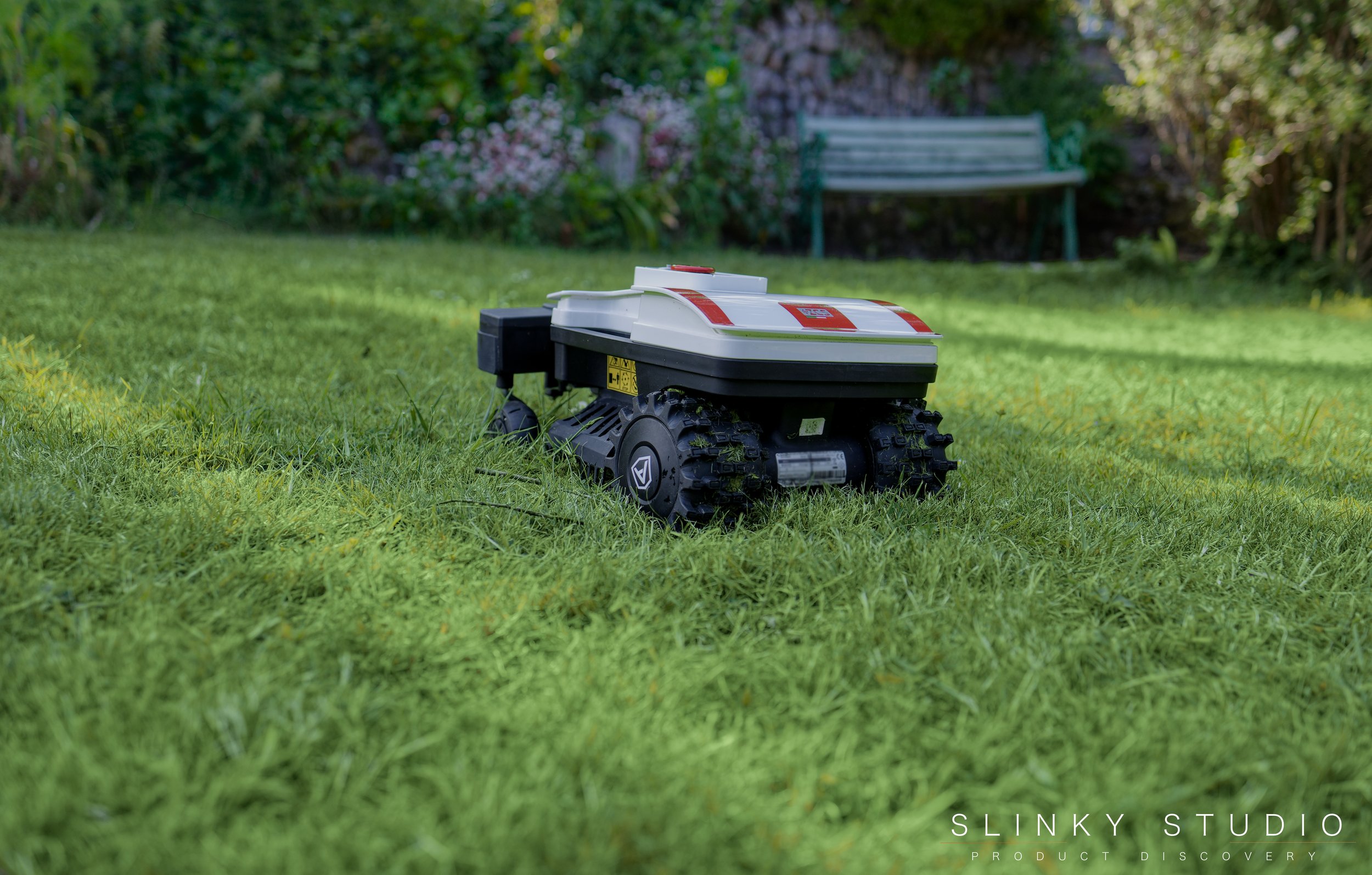 Ambrogio Twenty ZR Robot Lawnmower Mowing Cottage Garden.jpg