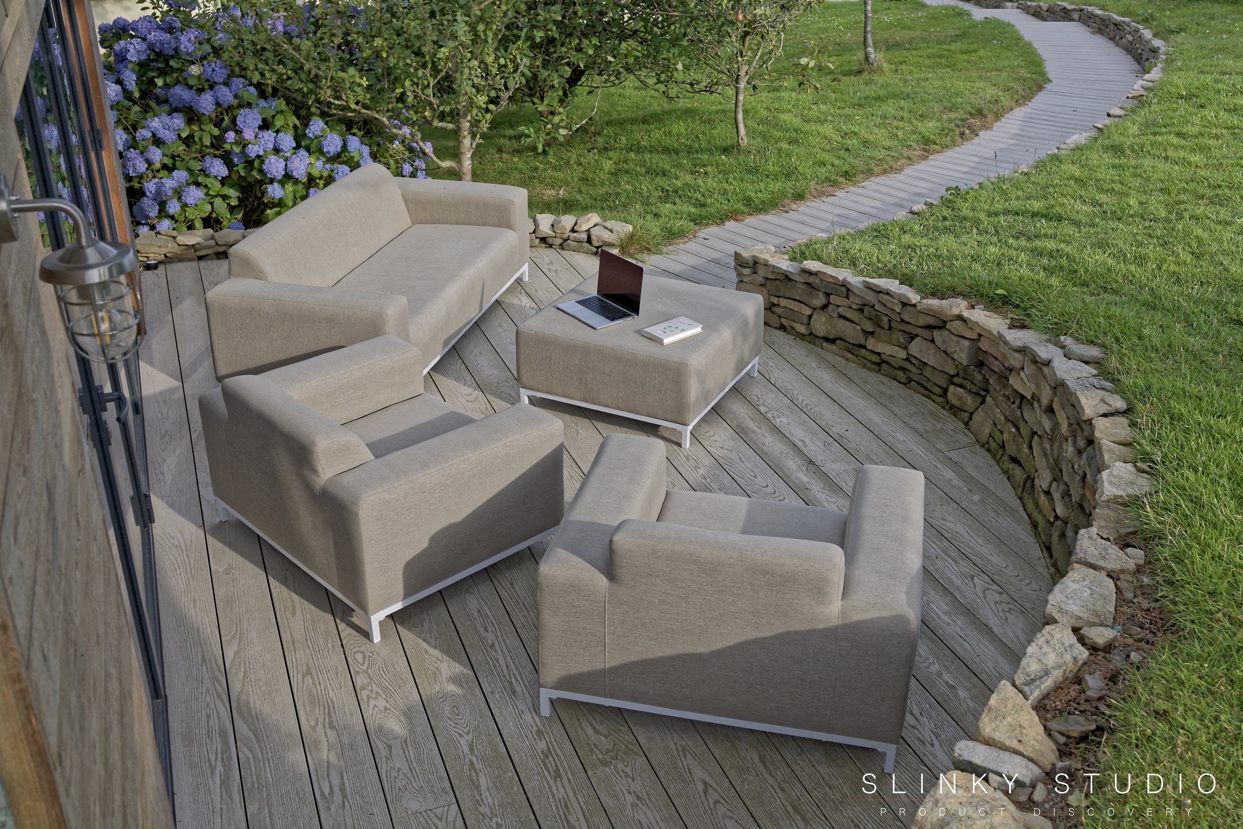 Beliani ROVIGO Sofa Set Outdoor Decking Above View.jpg