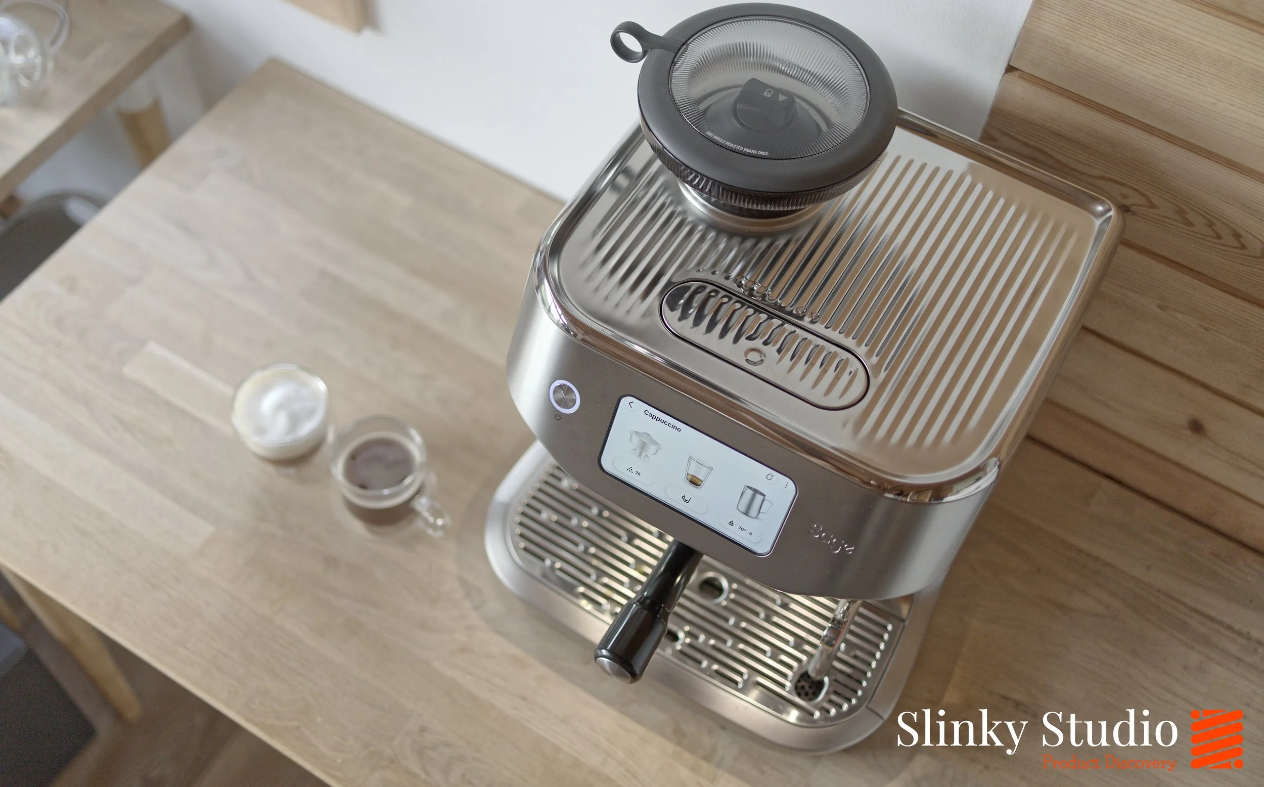 Sage Oracle Dual Boiler Coffee Machine Above View Cup Warmer Top.jpg