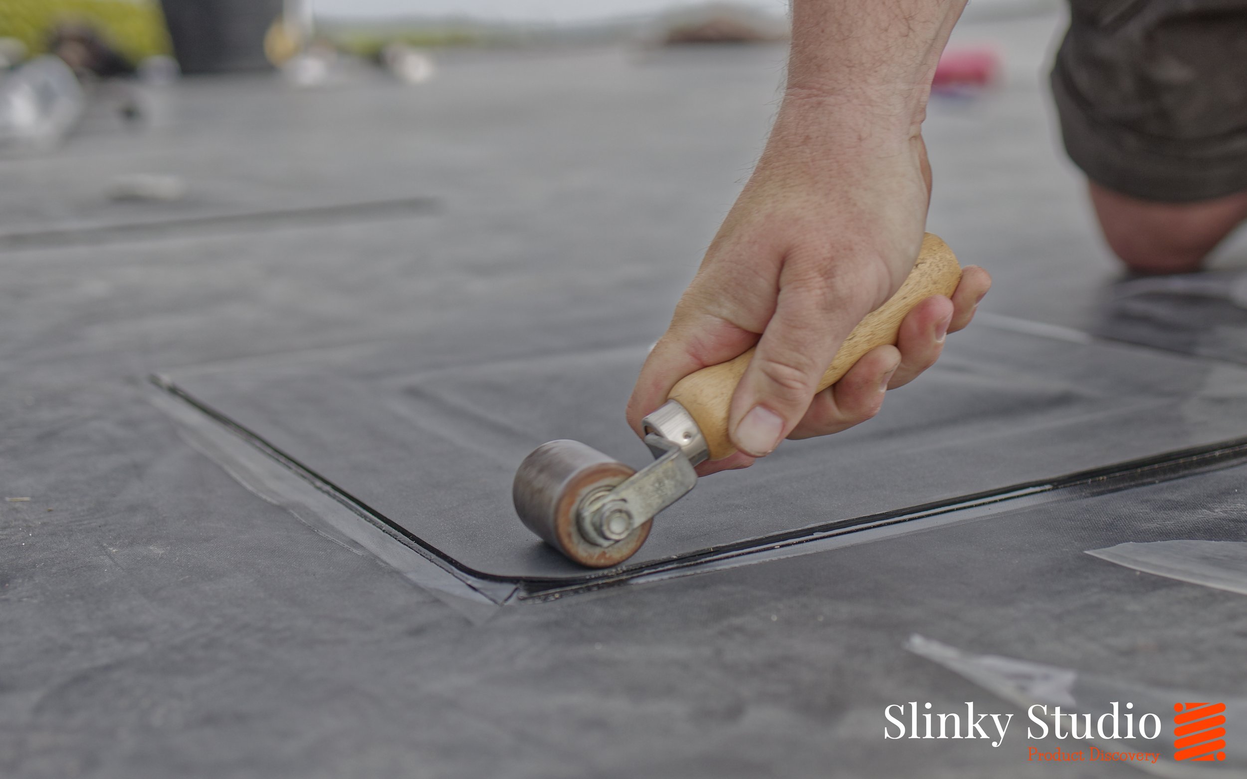 Nicholson ROOFTRAK IFP250 Installation Pressure Rolling EPDM Membrane.jpg