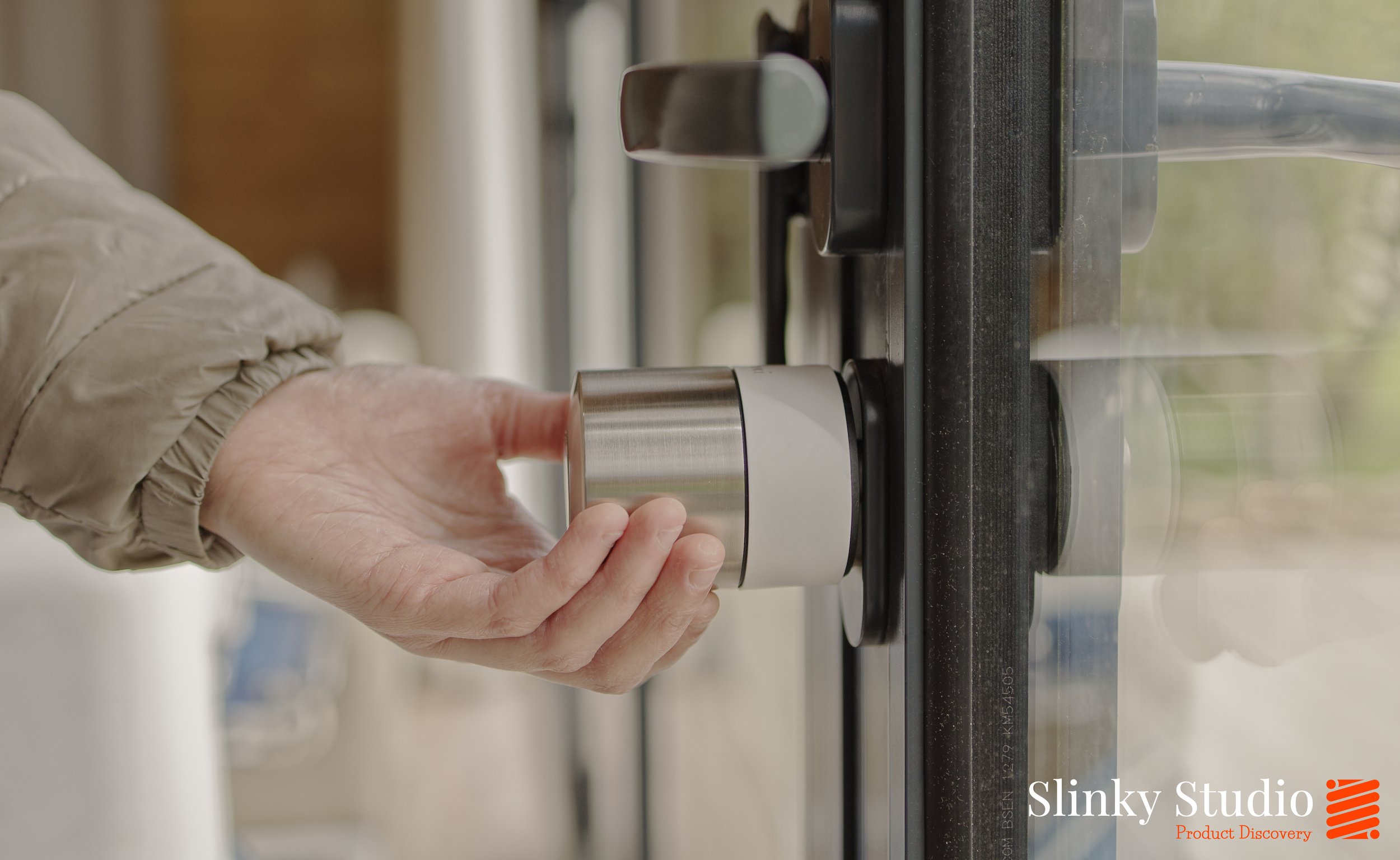 Nuki Smart Lock Pro 5th Gen White Turning Side View.jpg
