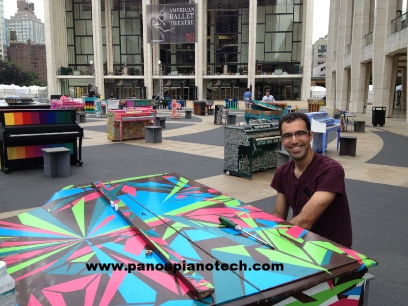 nyc street piano installation