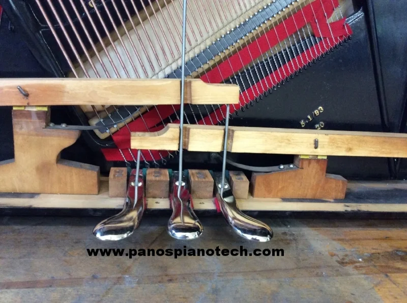 upright pedals exposed