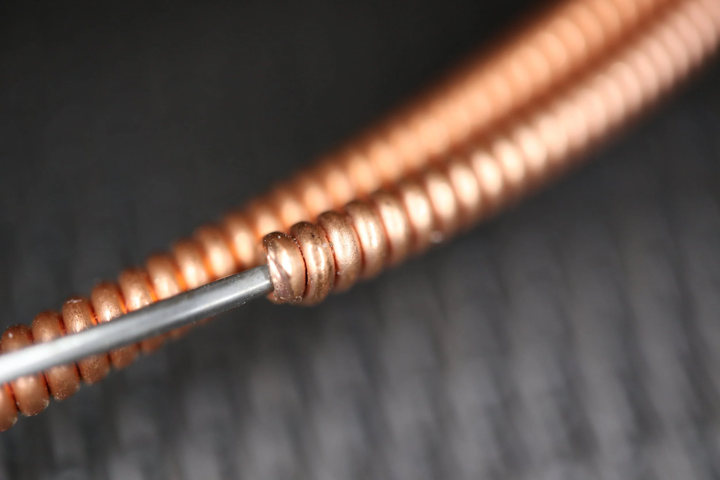 Piano bass string detail