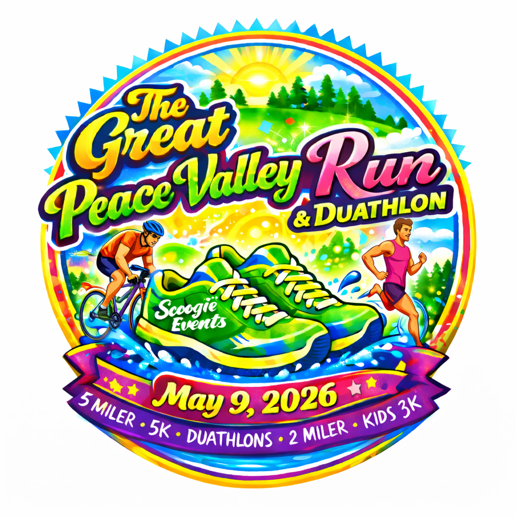 Great Peace Valley 5 Miler, 5k, Kids Only 3k, 2 M Run/Walk &amp; DUATHLON