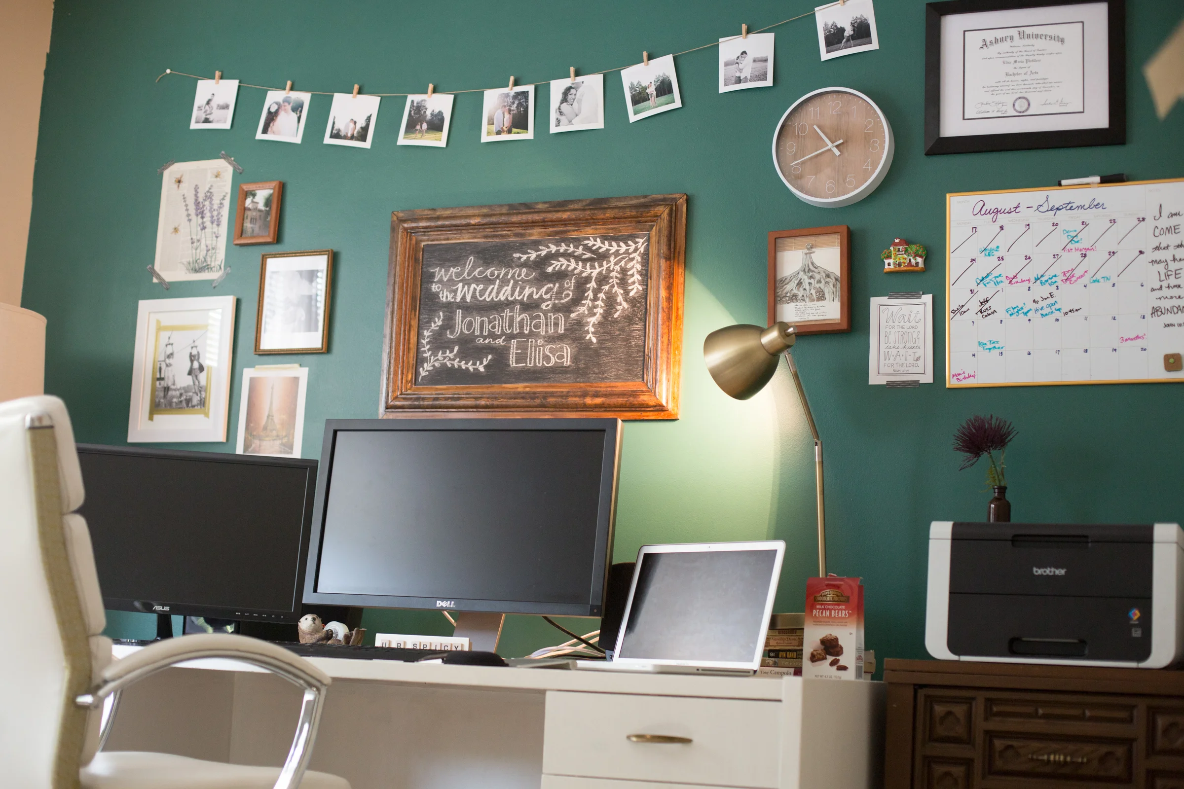 Nevermind my chalkboard signs still says "wedding" - I keep forgetting to pick up chalk at the store to update it!