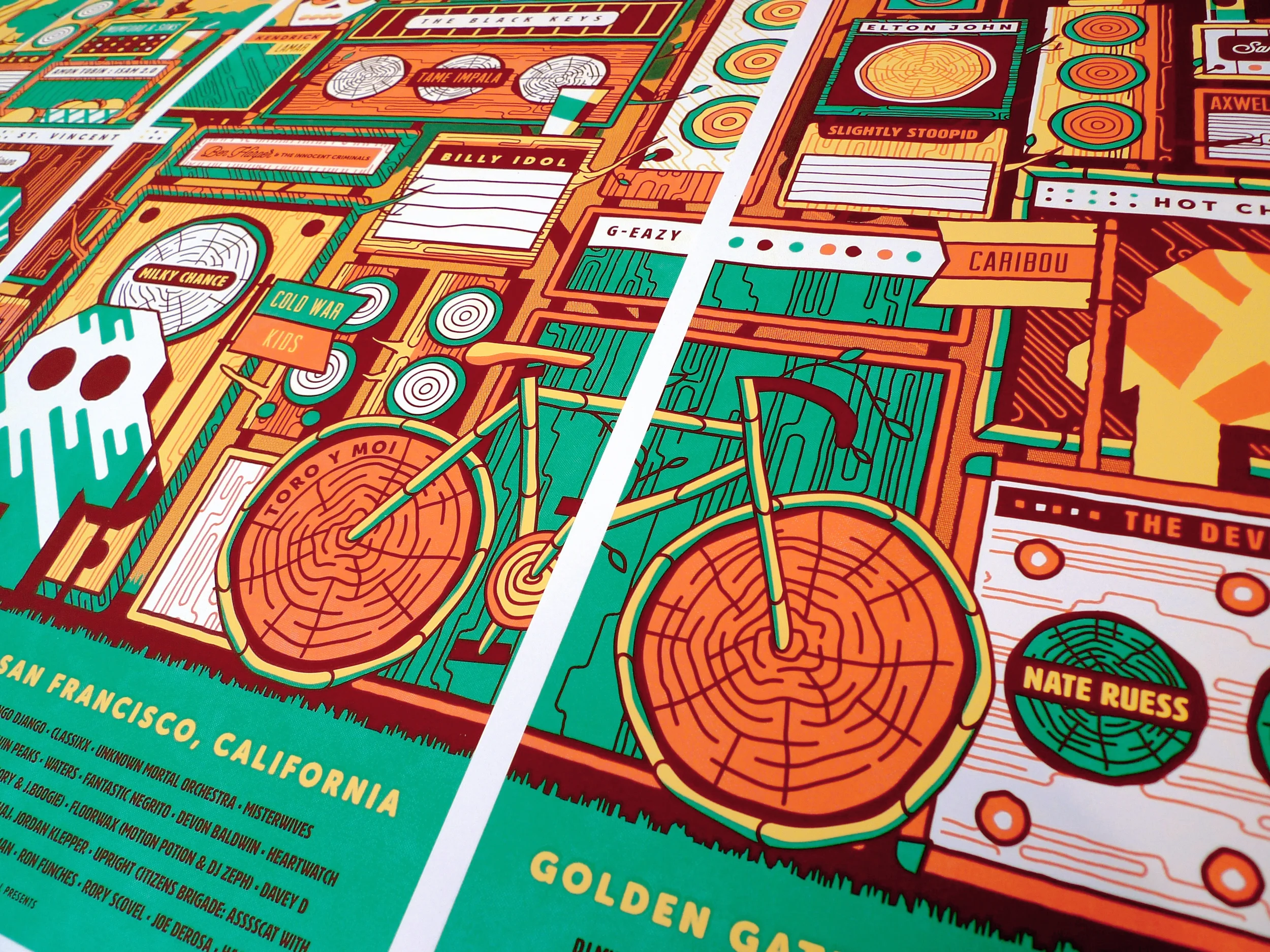 2015 Outside Lands Triptych Poster Set